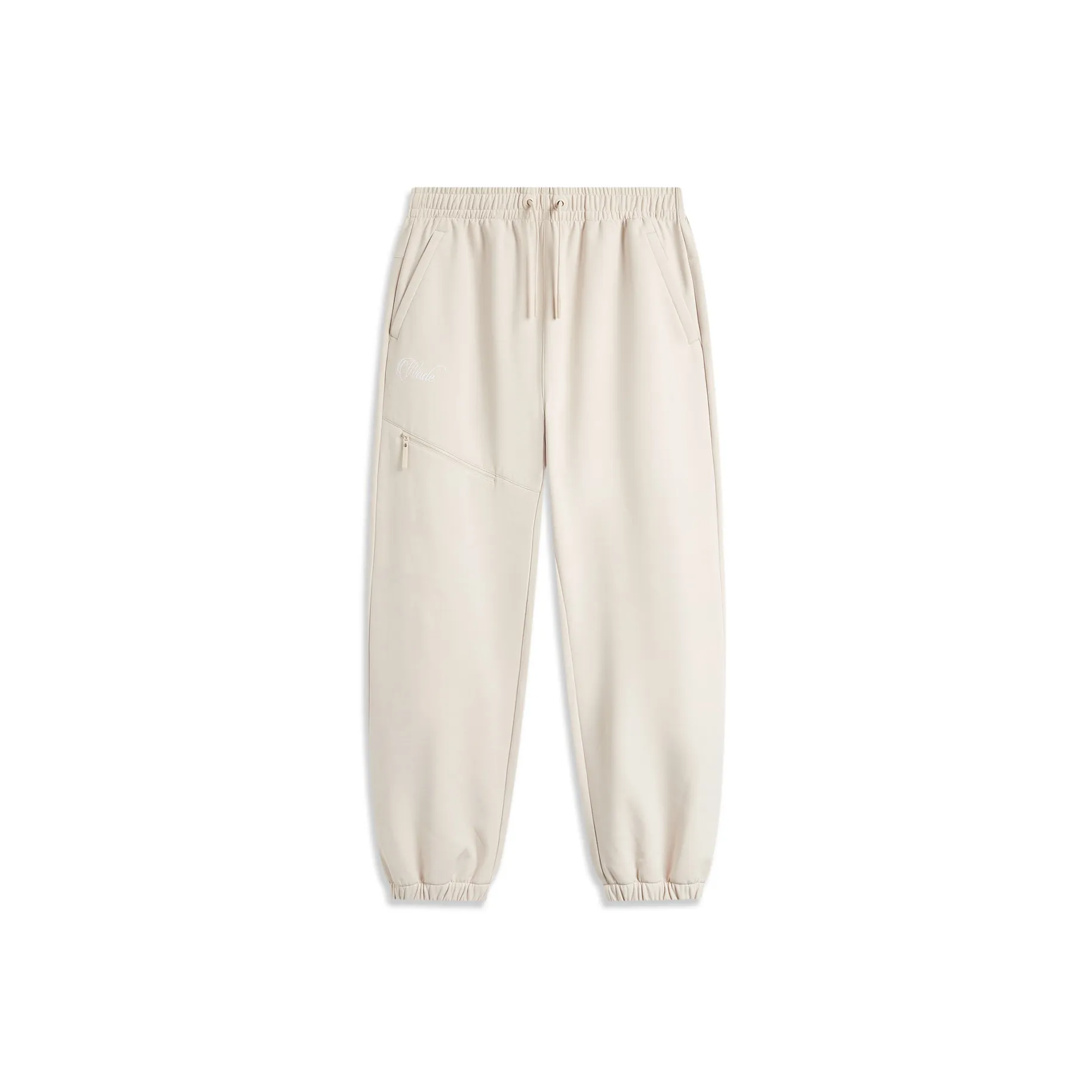 LINING Basketball Collection Вязаные тренировочные штаны мужские овсяного серого цвета