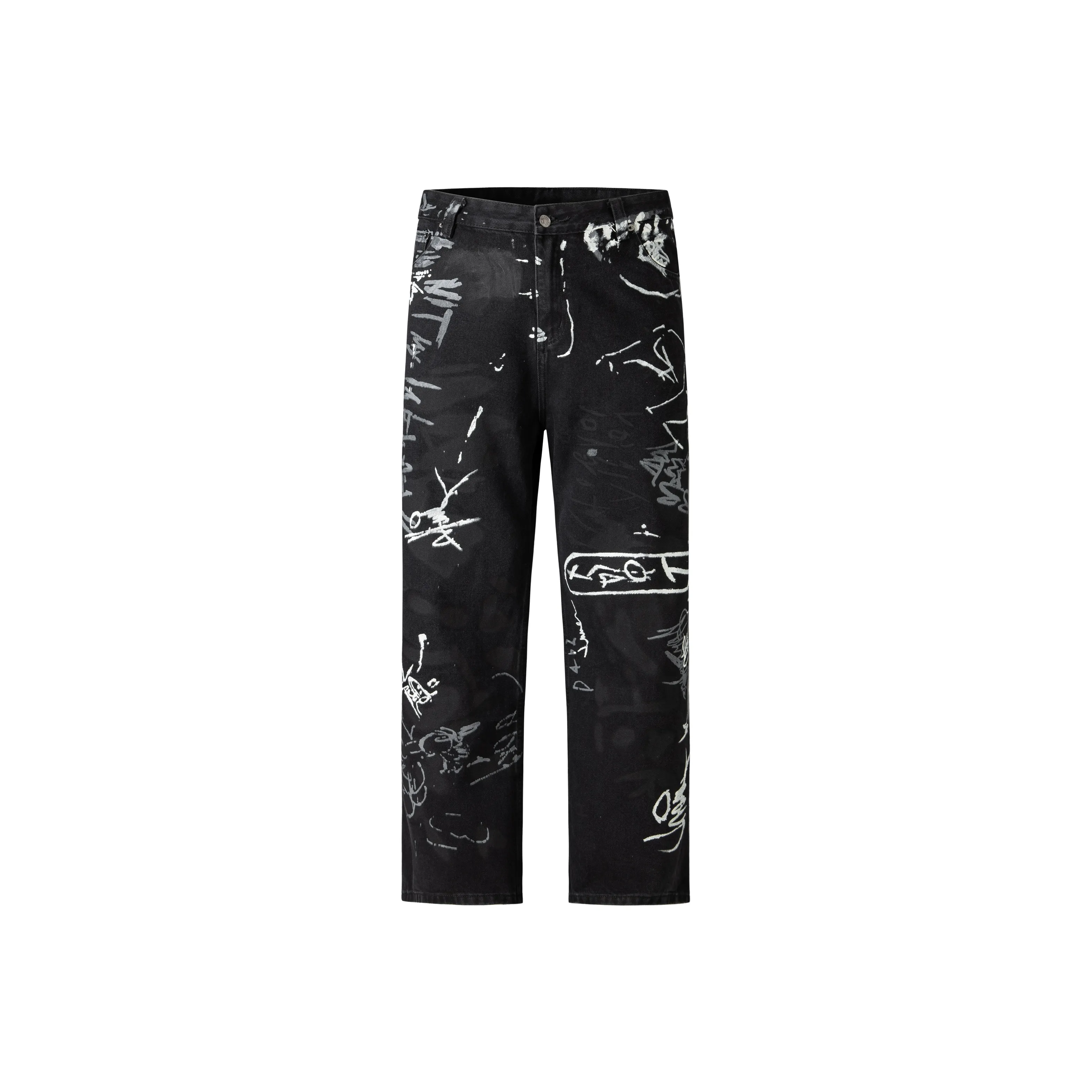 GTRG Jeans Unisex Black Gray