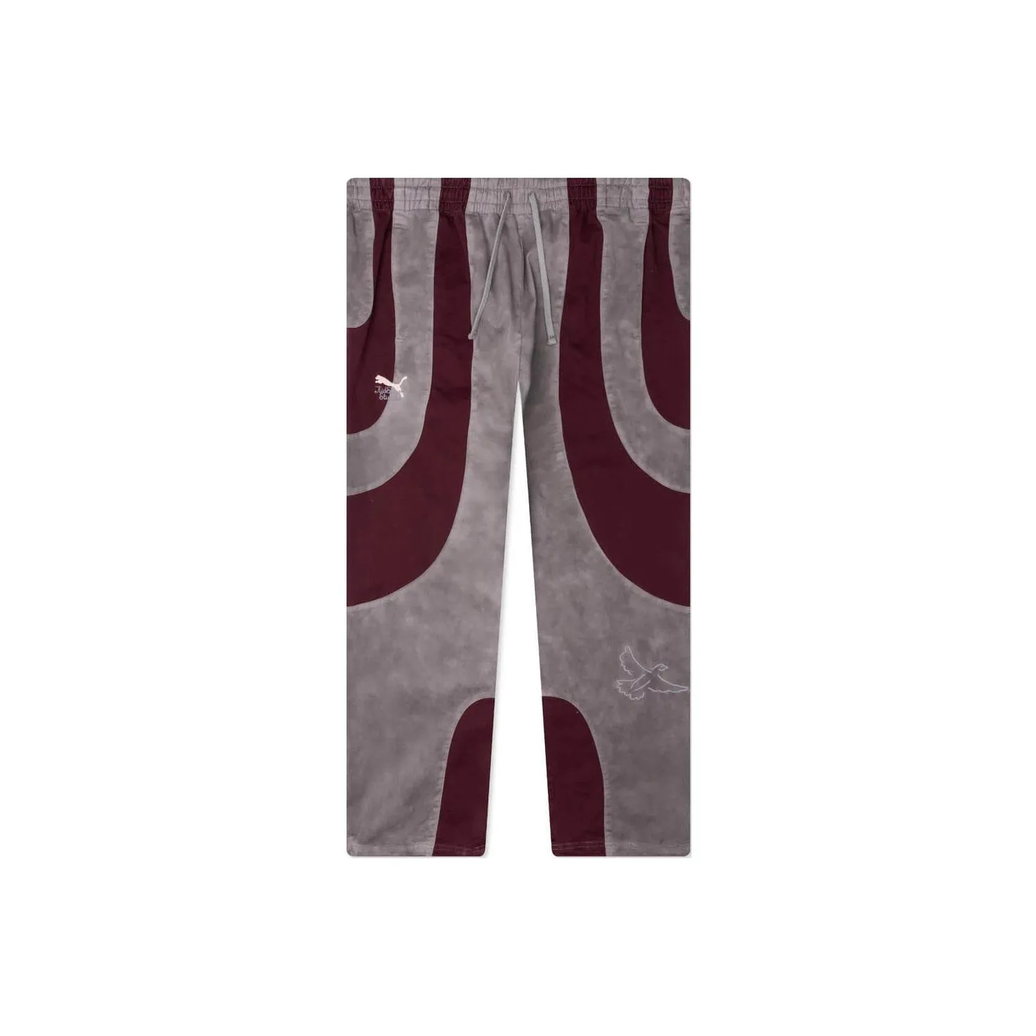 PUMA x KIDSUPER SS24 Вязаные тренировочные штаны унисекс баклажанного цвета