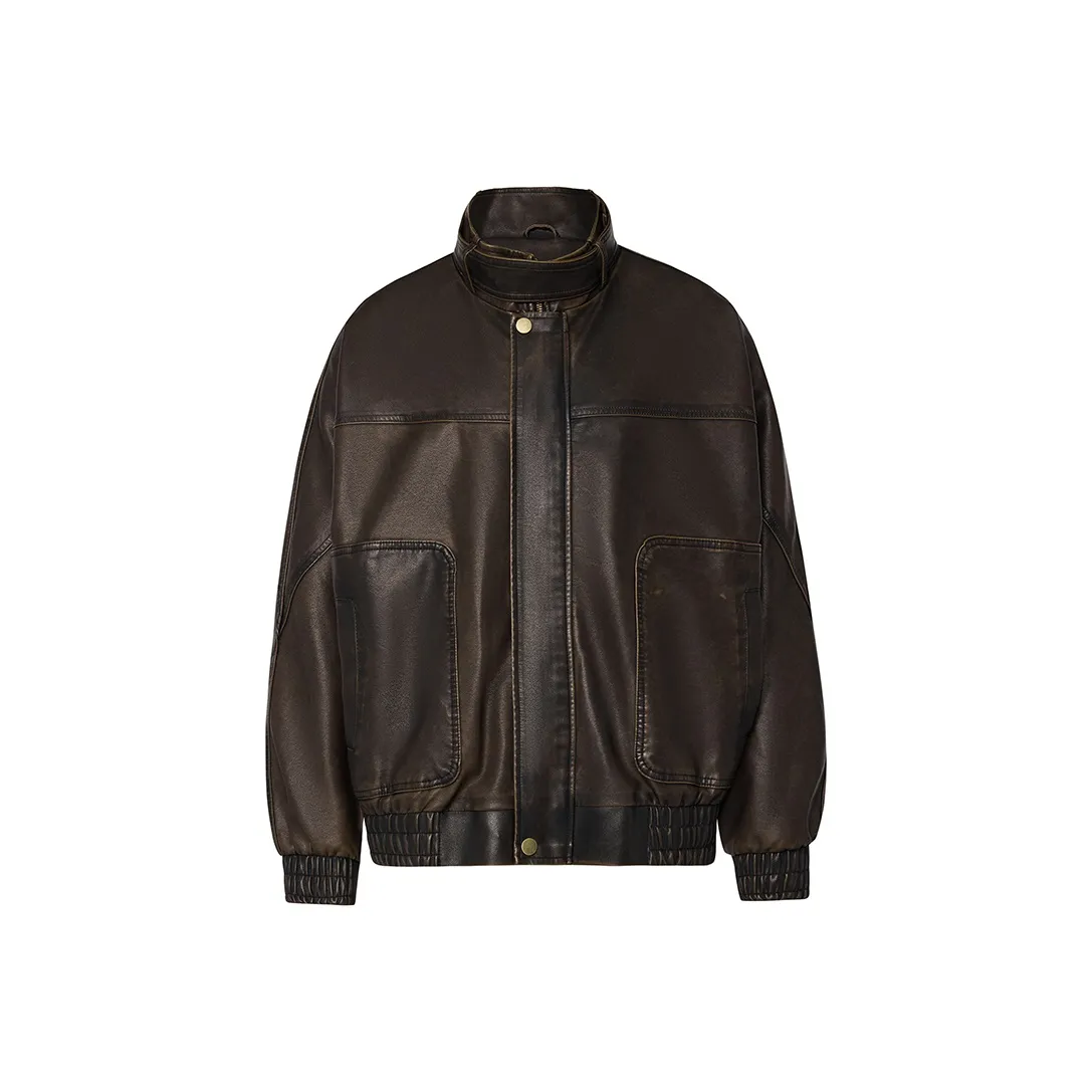 GTRG Leather Jacket Unisex Dark Brown