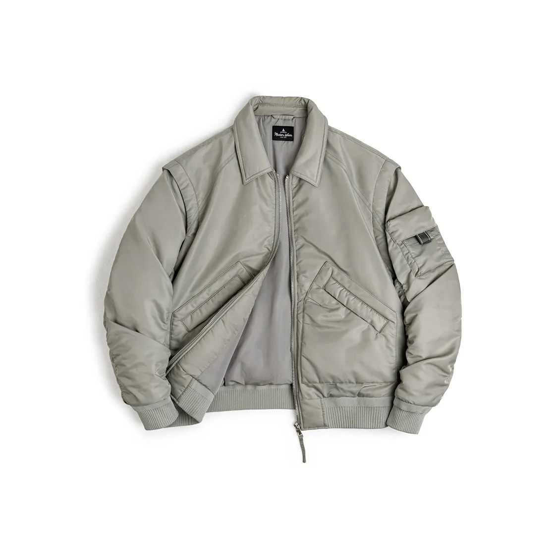 MADEN Хлопковый пуховик Мужской Серый Зеленый