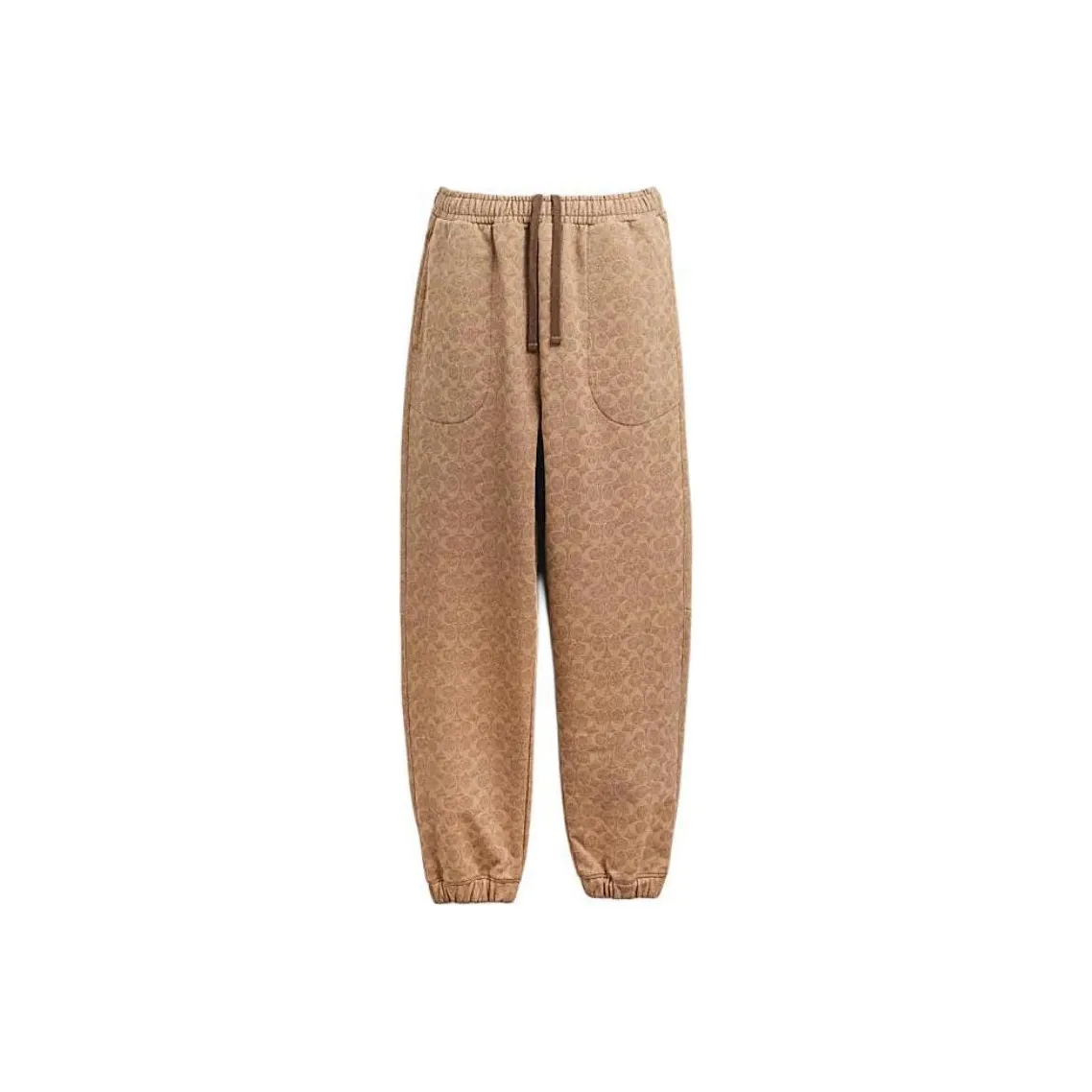 COACH SS24 Вязаные тренировочные брюки мужские коричнево-желтые