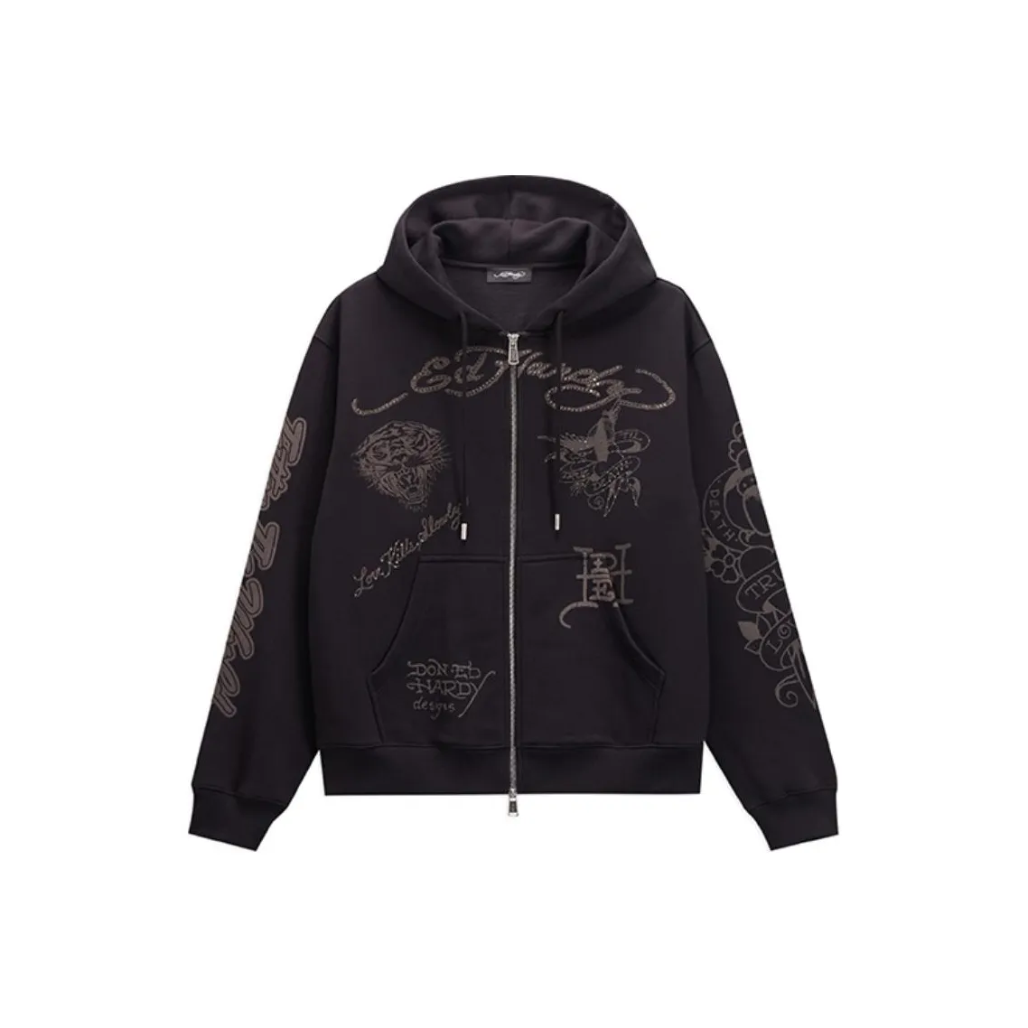 Ed Hardy SS25 Толстовка Мужской Черный