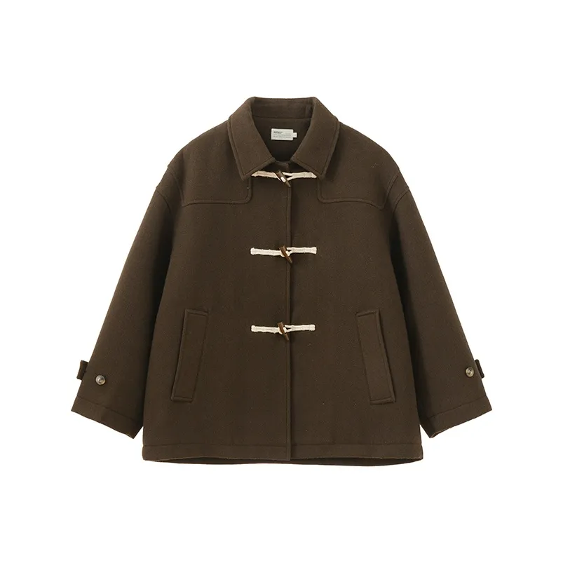 BUTTBILL Puffer Jacket Woolen Trench Coat Unisex
