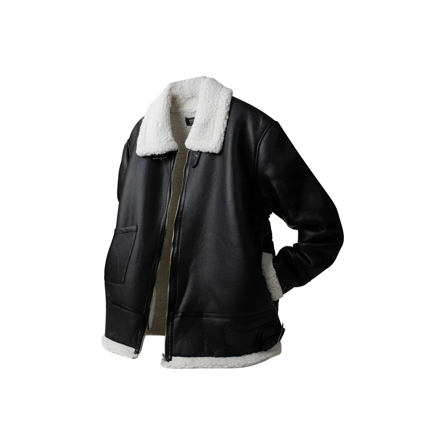 ASEDE Кожа Куртка Унисекс Черный