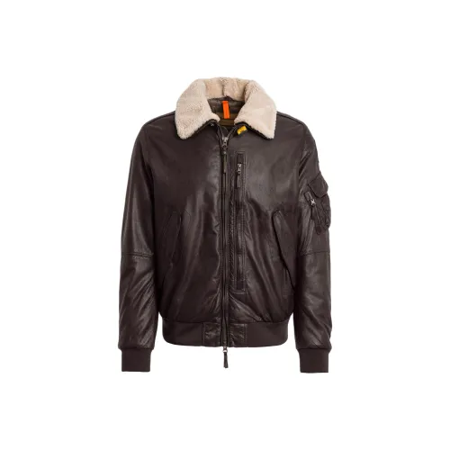 PARAJUMPERS Обсидиановый серый Мужские кожаные куртки