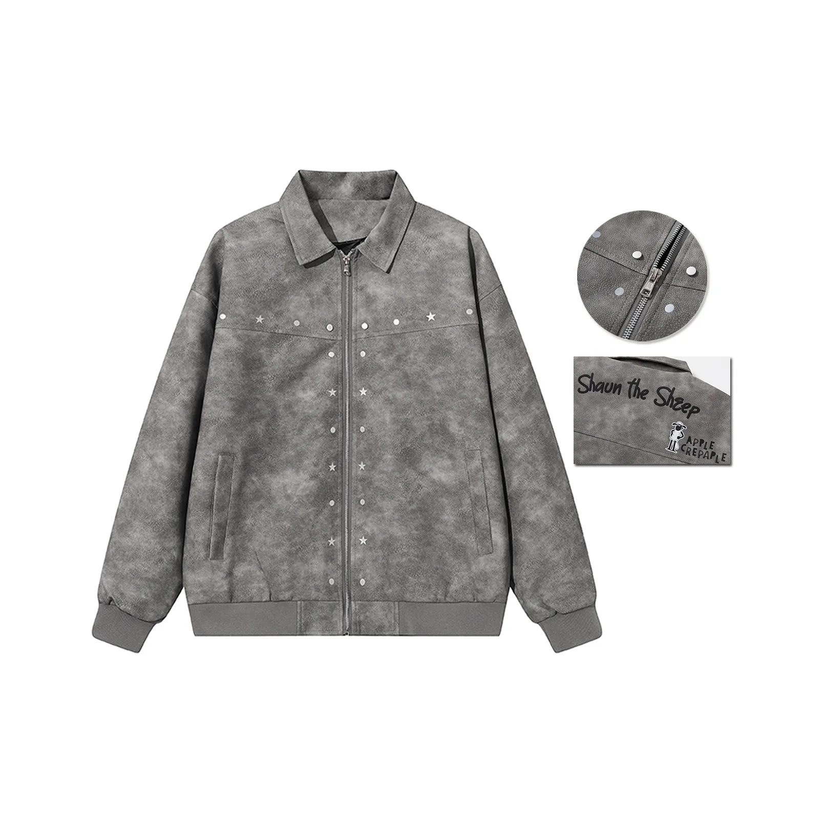 SHAUN THE SHEEP Leather Jacket Unisex