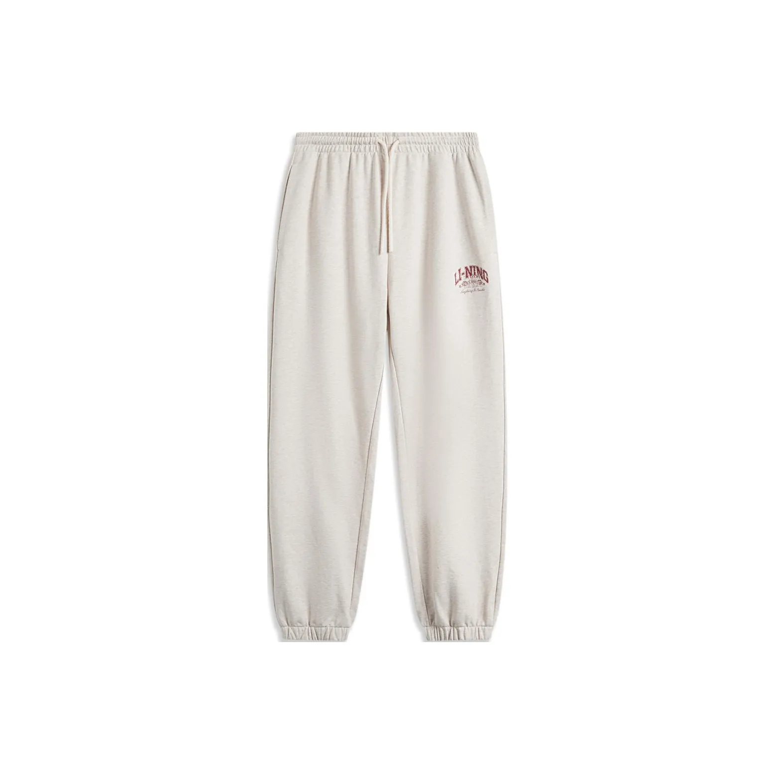 LiNing Sports Life Collection Knitted Sports Pants Men's Heather Gray Tile Gray