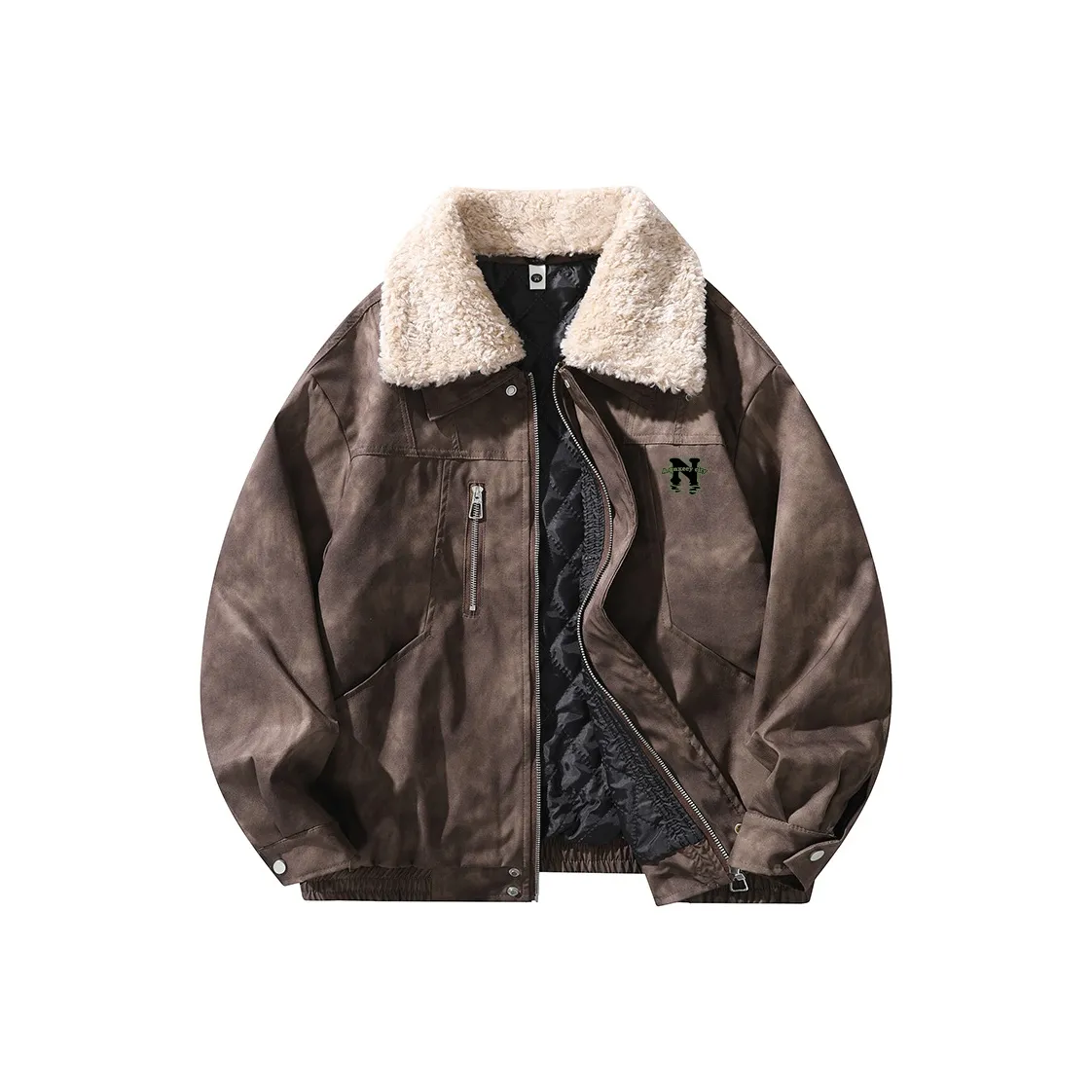 Qnxeey Унисекс Кожаные Куртки