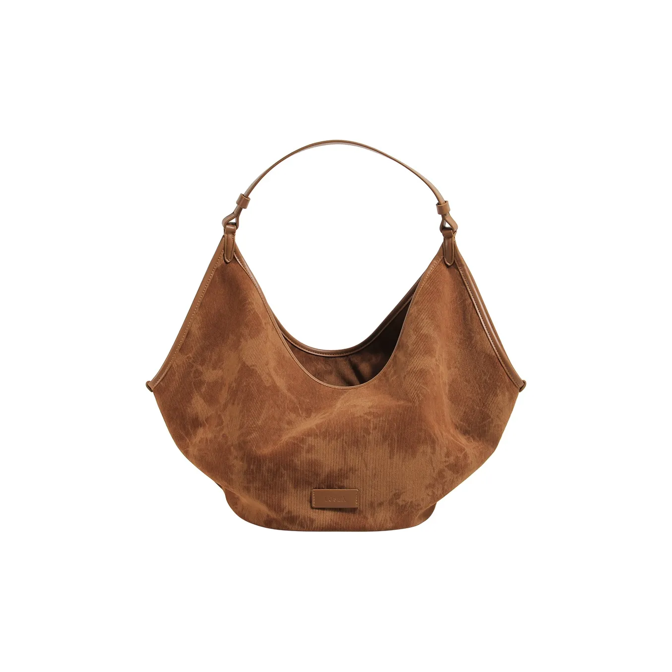 LOSEA Вельветовая сумка через плечо большая женская коричневая