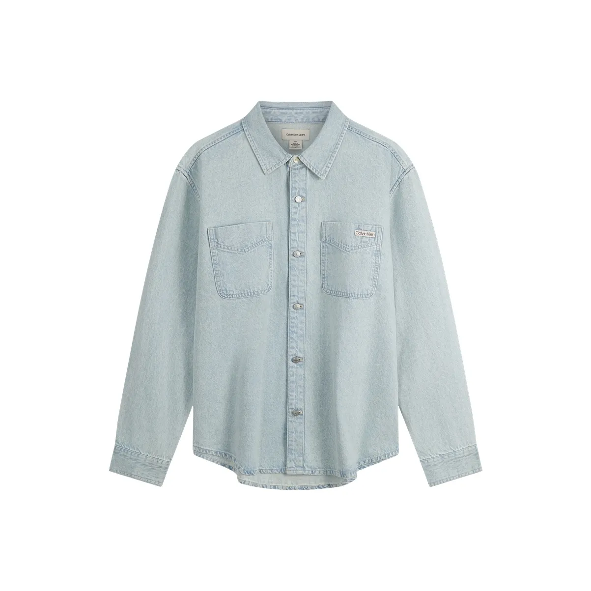 Calvin Klein Рубашка Мужская Джинсовая Светло-Синяя