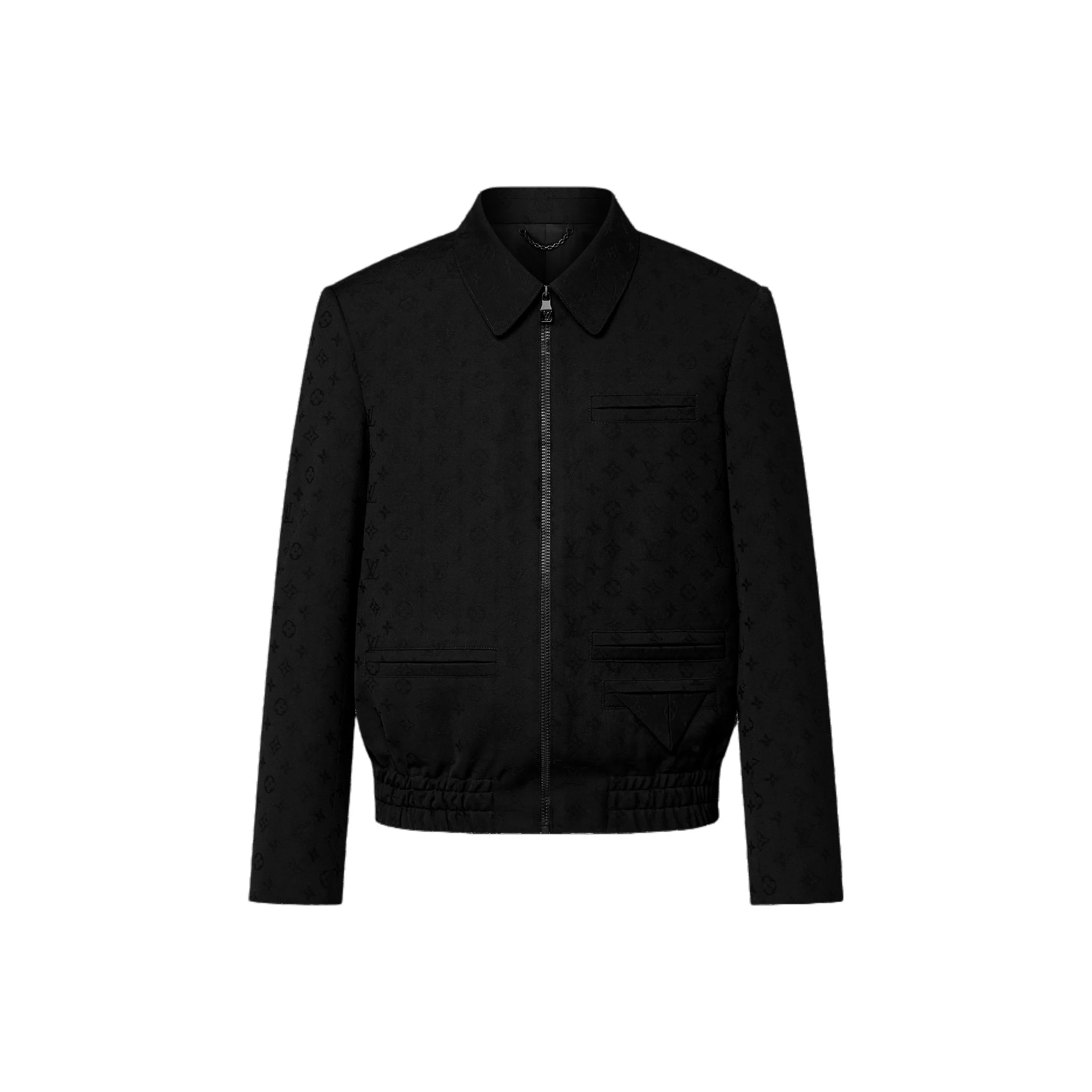 LOUIS VUITTON Monogram Jacquard Wool Jet Pocket Blouson