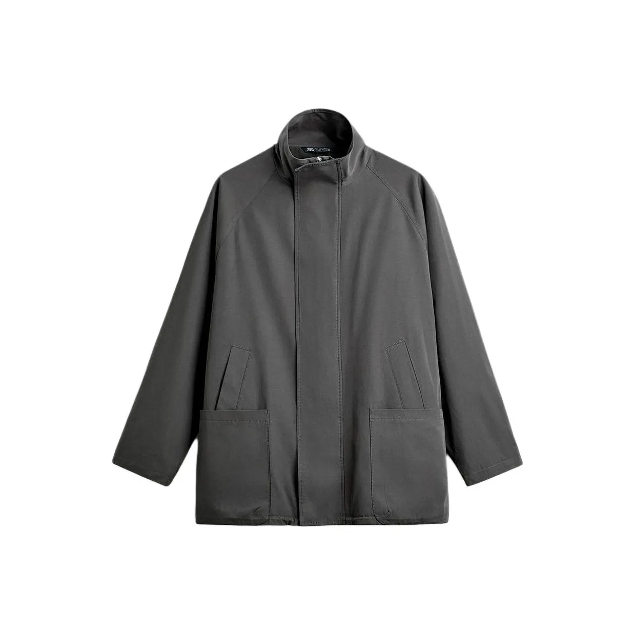 ZARA PARKA Пальто Мужское Угольный Серый