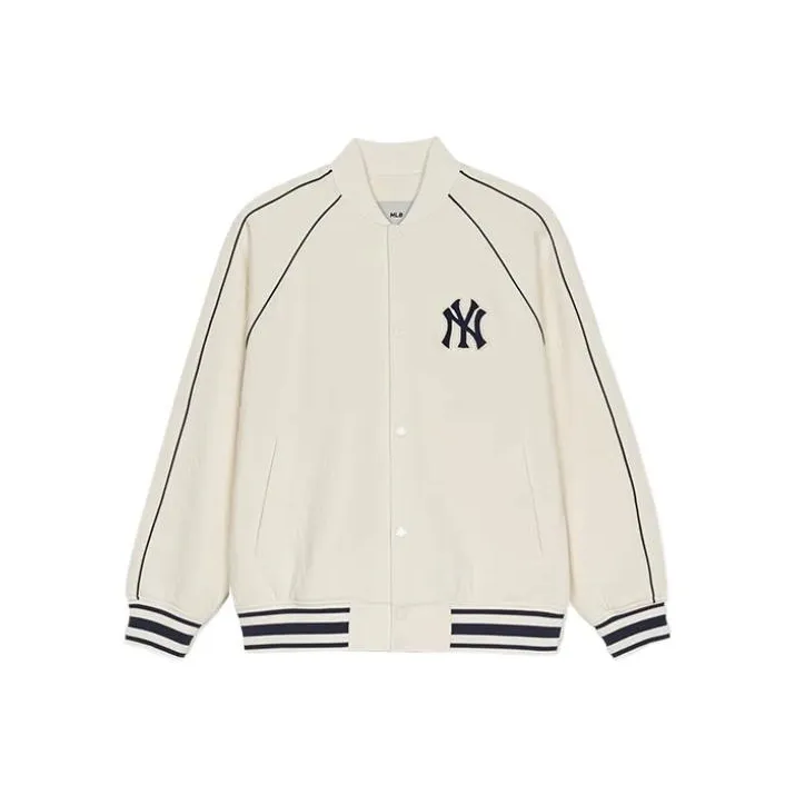 MLB New York Yankees Old Flower Бейсбольная куртка Унисекс Кремовый