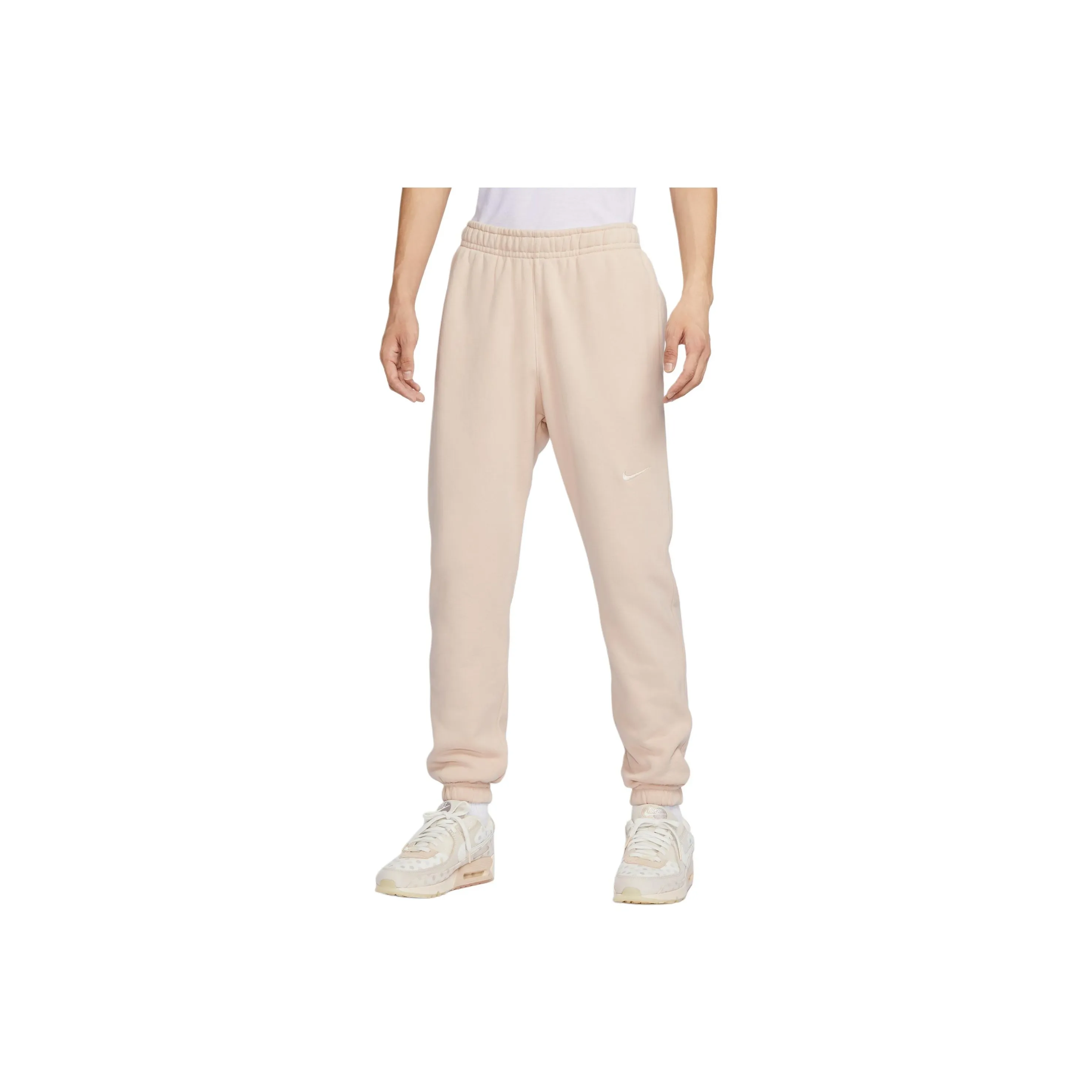 Nike Sportswear Club Вязаные тренировочные брюки мужские цвет дюнный белый