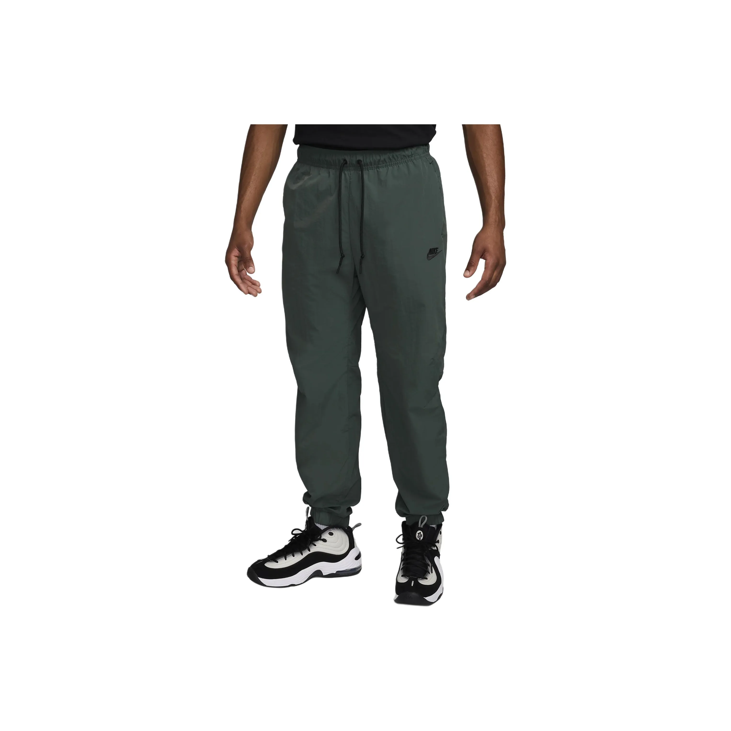 Nike Вязаные тренировочные штаны Мужские Винтажный зеленый черный