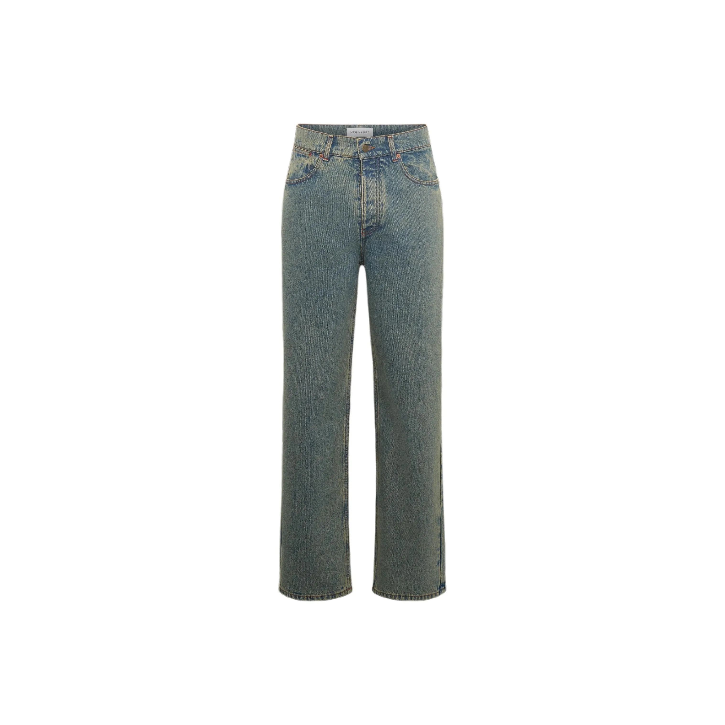 Marine Serre Moon Laser Denim Baggy Jeans