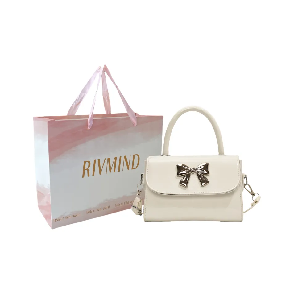 RIVMIND ПУ (полиуретан) Сумка Стандартная Женская Белая Серебряная Черная Розовая