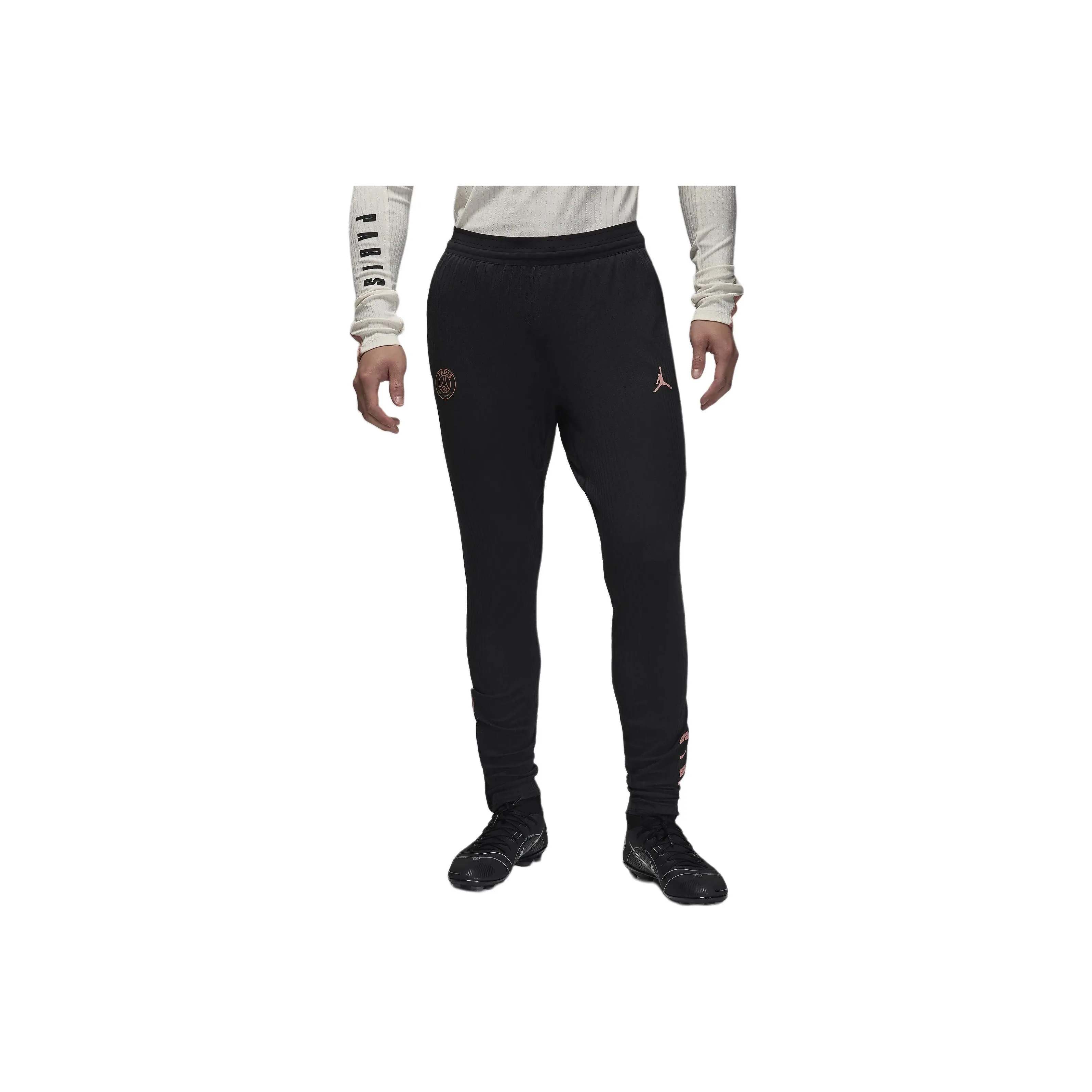 Jordan Paris Saint Germain FW24 Dri Fit ADV Вязаные Тренировочные Штаны Мужские Черный Ржаво-Розовый Металлический Красный