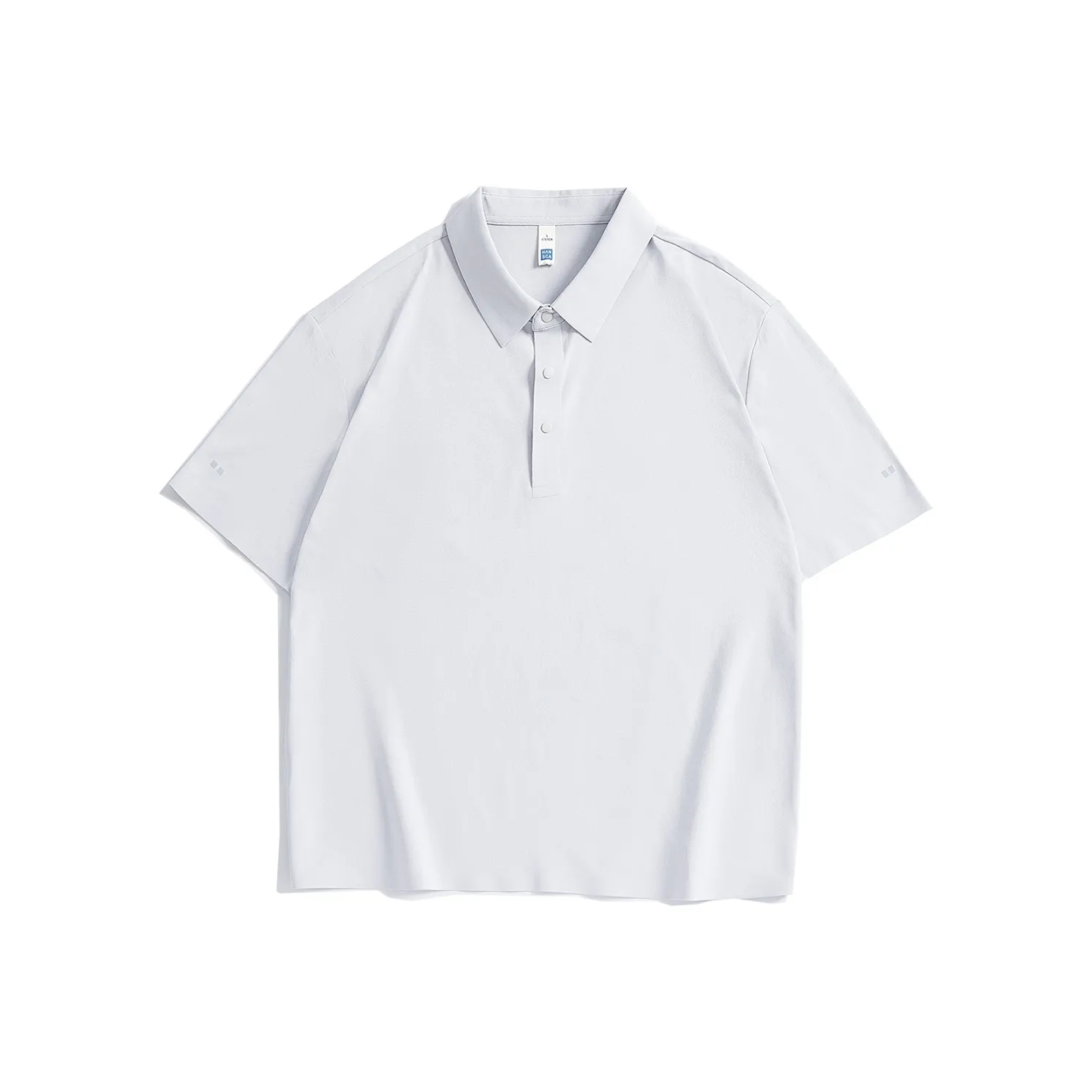 Hansca Минималистский стиль С принтом Дышащий Удобный Короткий рукав Поло Мужской