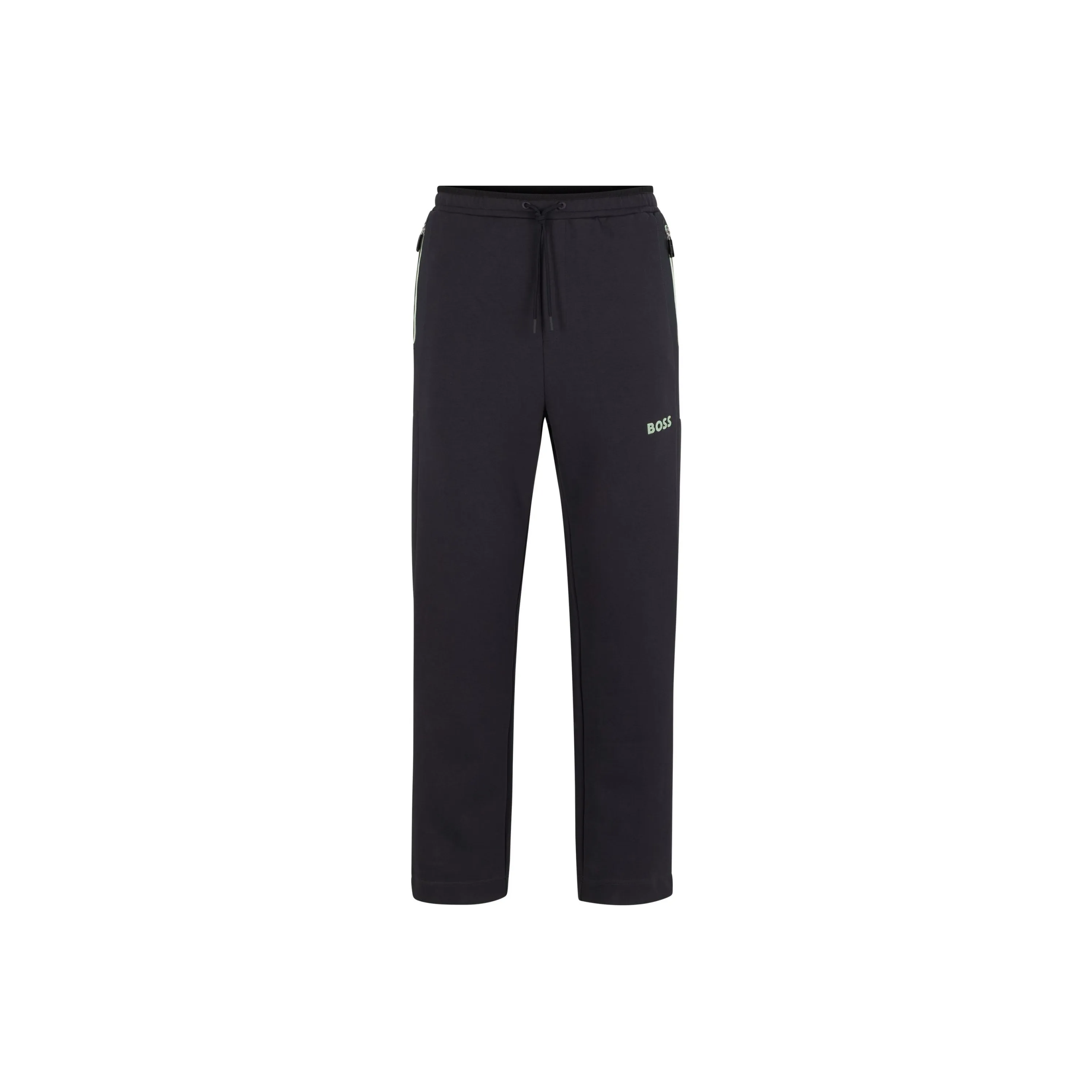 Hugo Boss SS24 Открыто Подол Tracksuit Bottoms с 3D Moulded Логотип Повседневные брюки Мужской Темно-серый