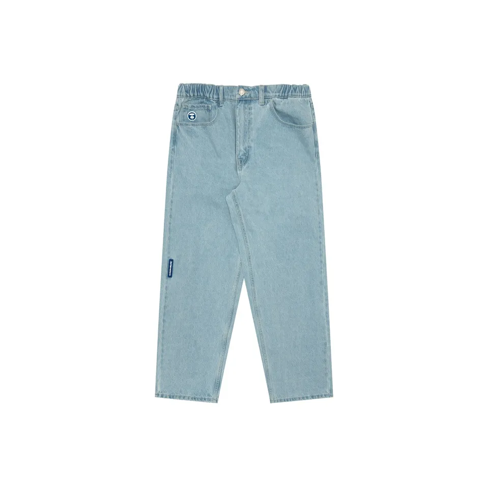 Aape By *A Bathing APE® Logo appliqué Wide leg Jeans