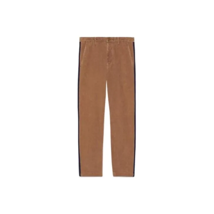 GUCCI Logo Patch Corduroy Trousers