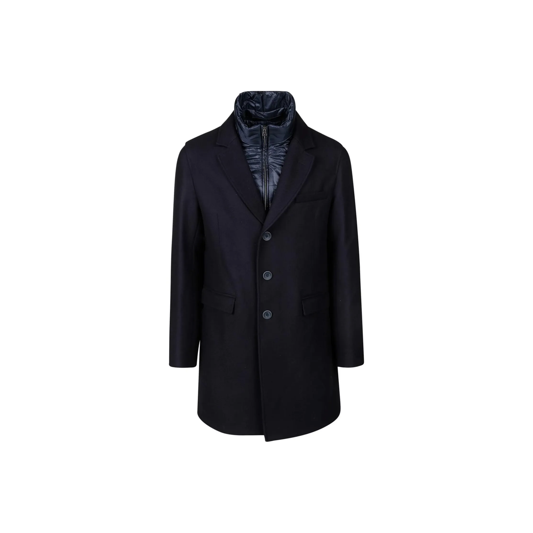 HERNO Buttoned High Neck Long Sleeved Coat