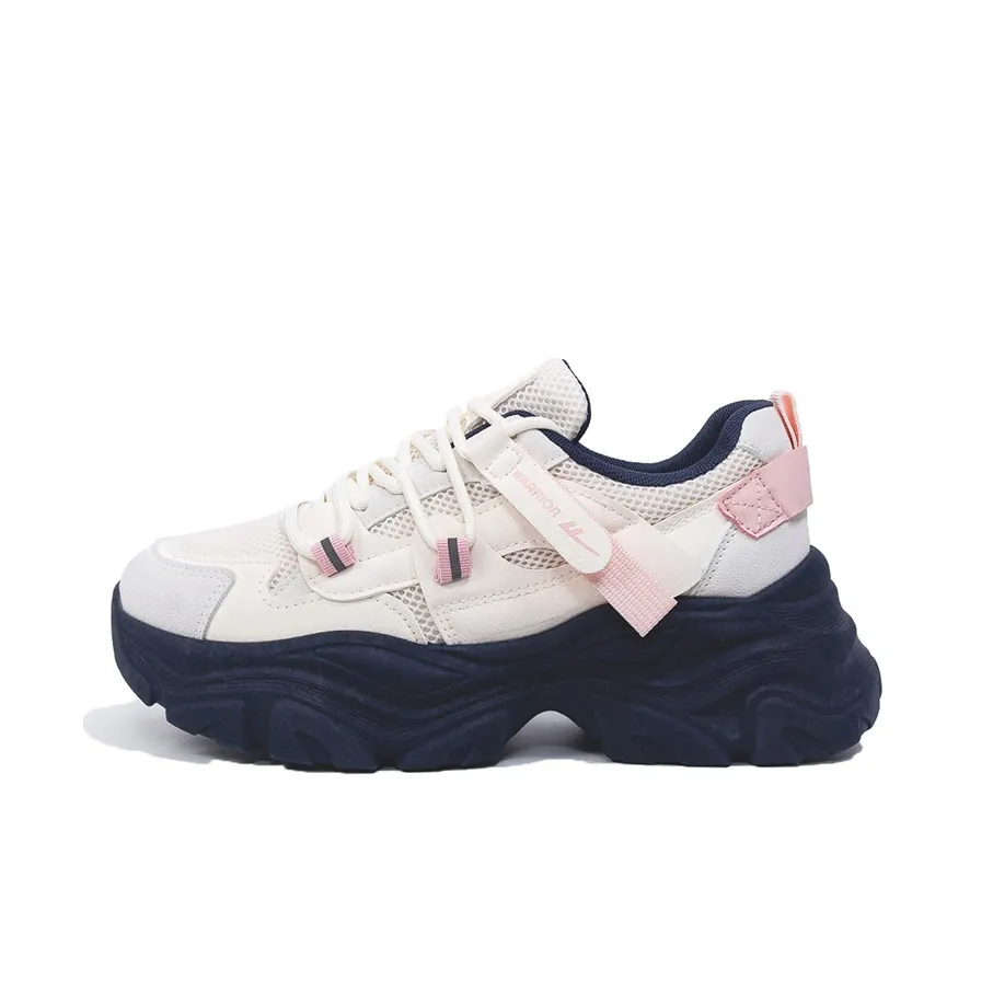 Warrior Аbrasion Resistant Дышащий Легкий Низкий Топ Кроссовки для Бега Женские Бежево-Розовые