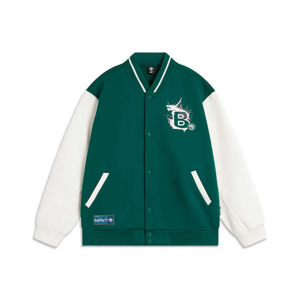 LINING Basketball Collection Бейсбольная куртка Мужская Айвори Зеленый Scallion