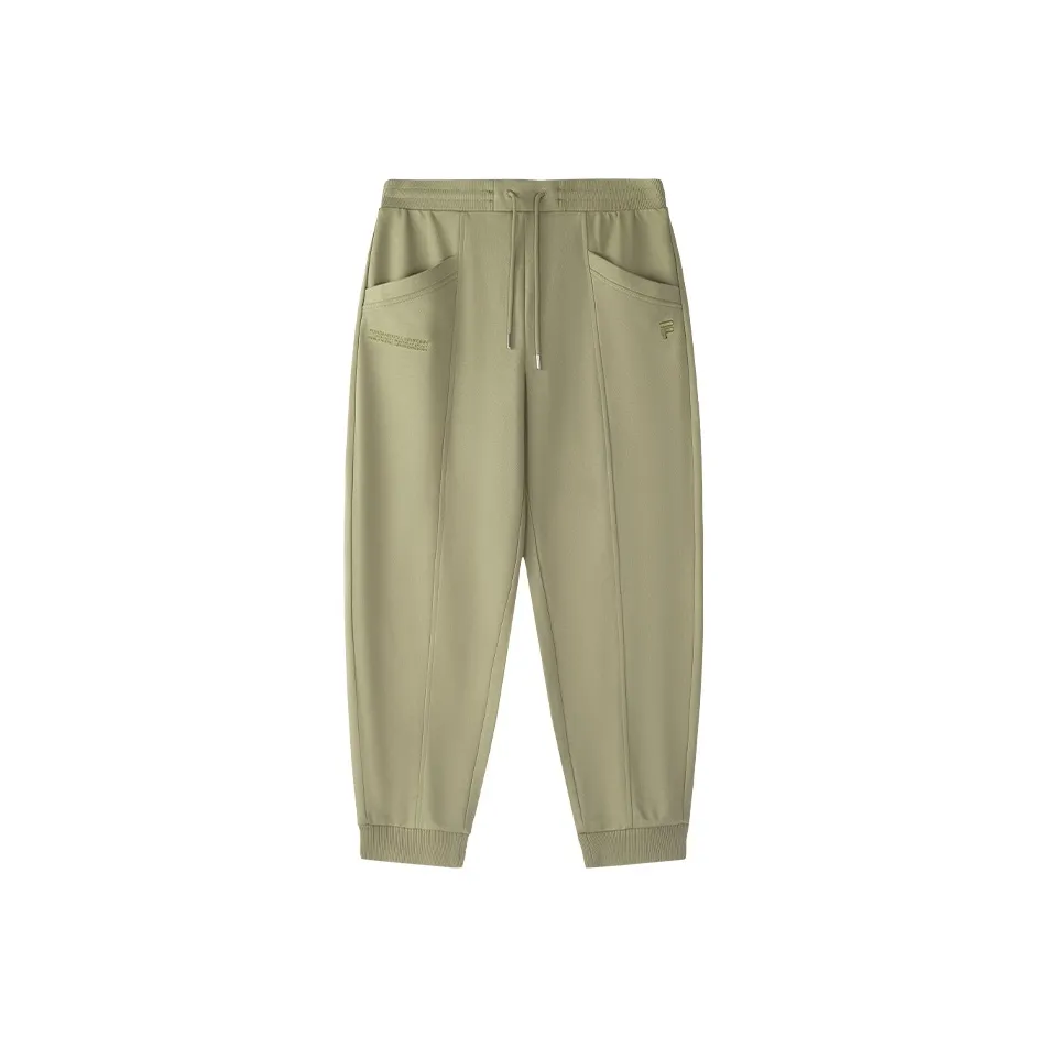 FILA FUSION Vintage Knitted Sweatpants Men's Dark Brown Khaki