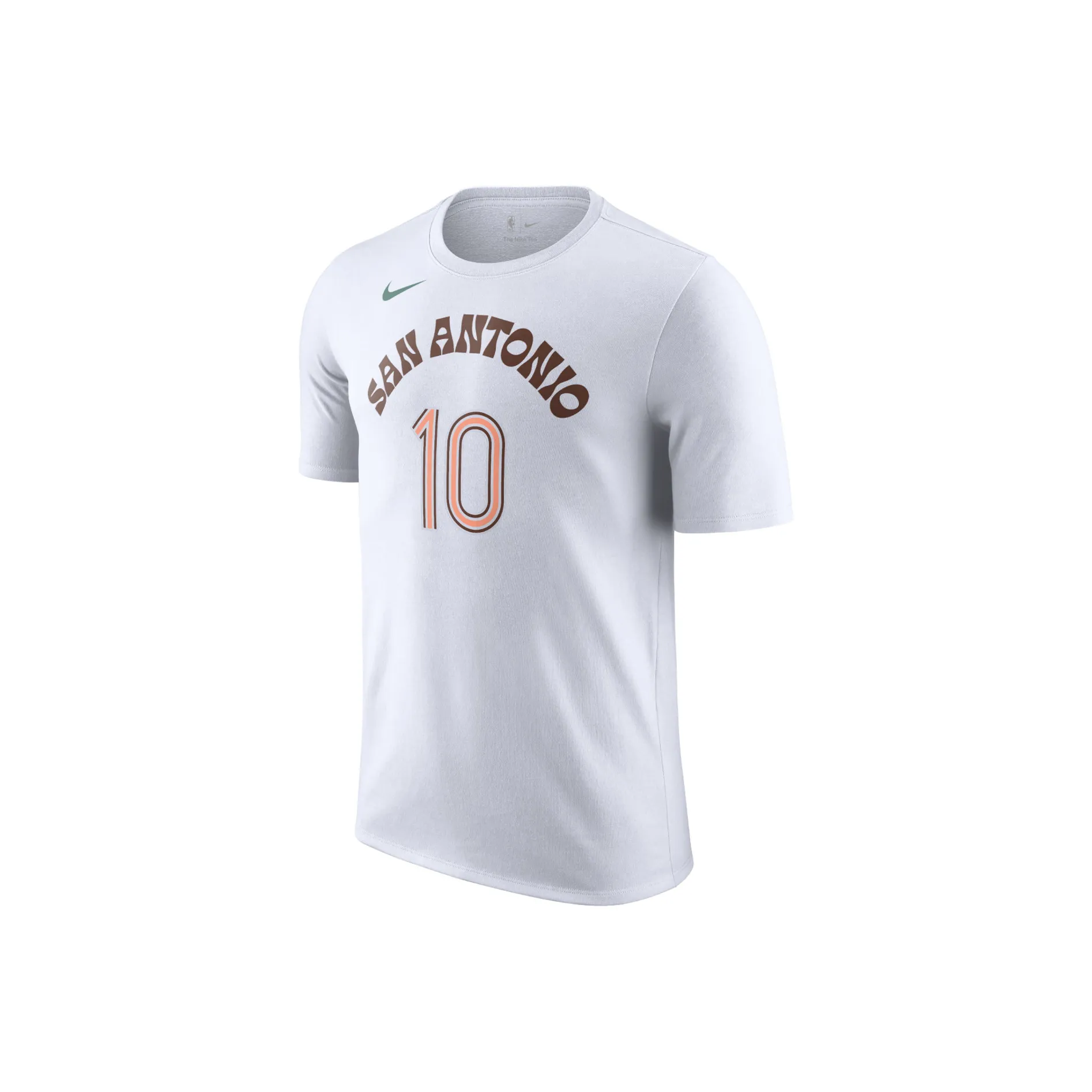 Nike San Antonio Spurs Edition Jeremy Sochan Name And Number T Shirt Unisex White