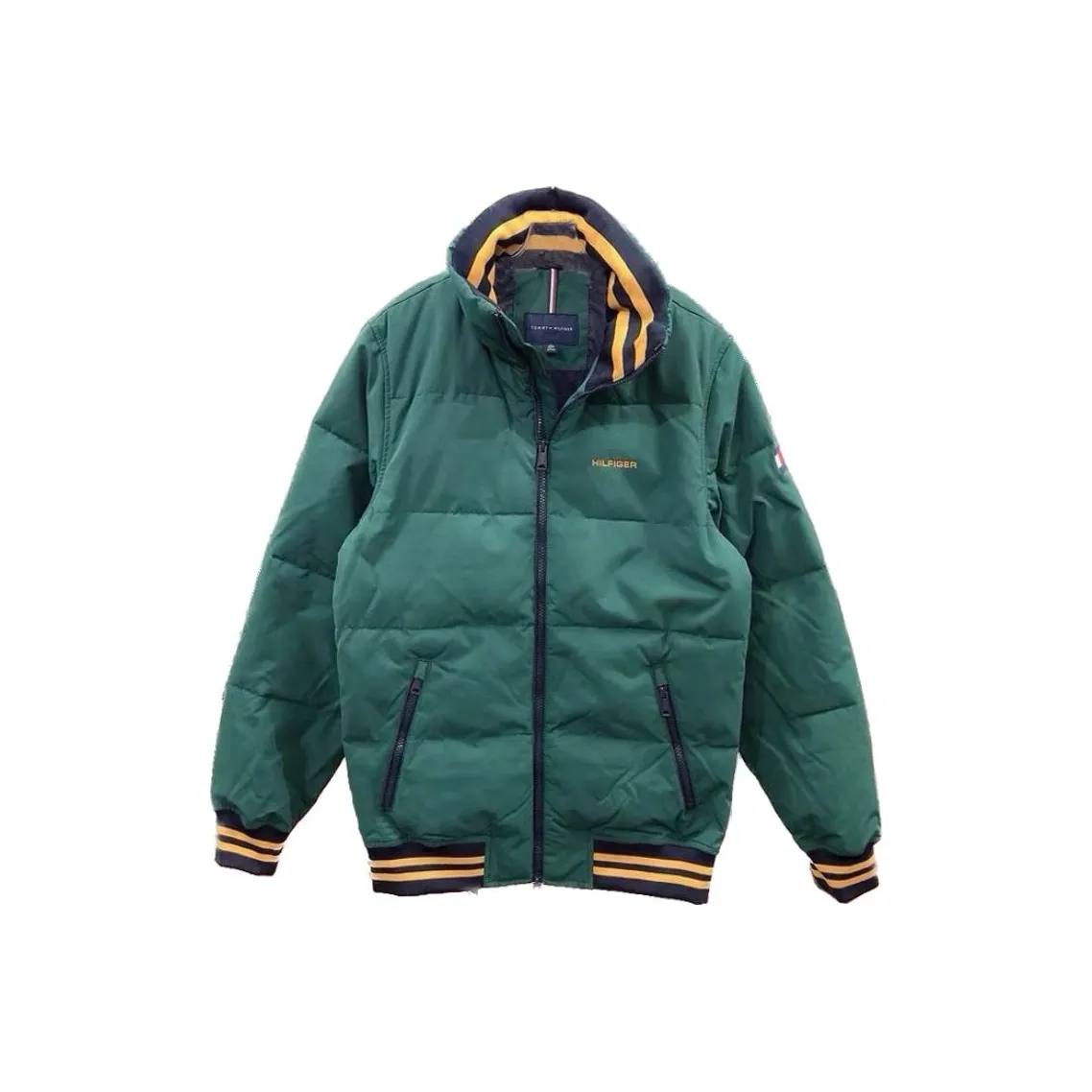 Tommy Hilfiger Хлопковый пуховик Мужской Зеленый