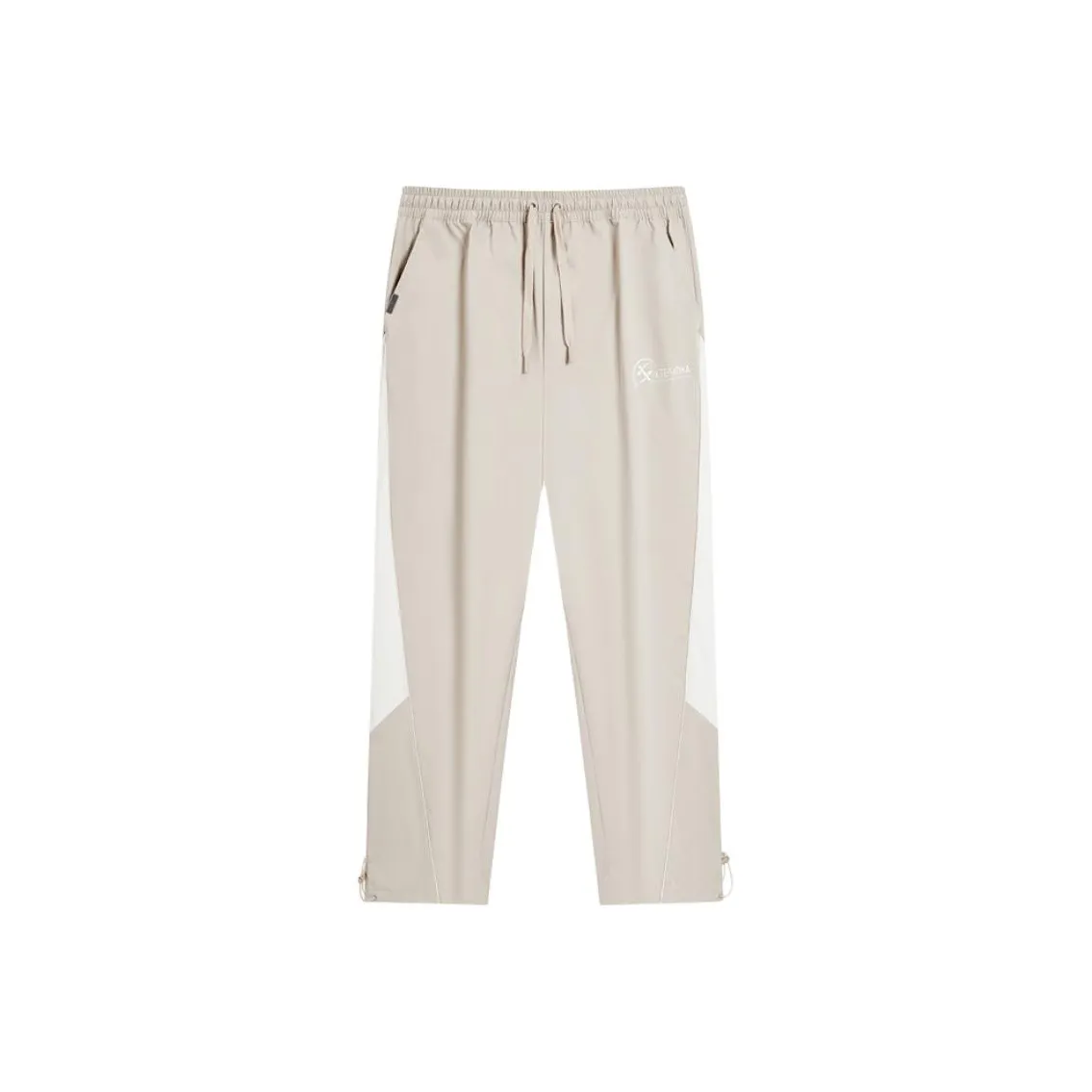 XTEP Повседневные брюки Мужские Латте Коричневый Хлопок Белый