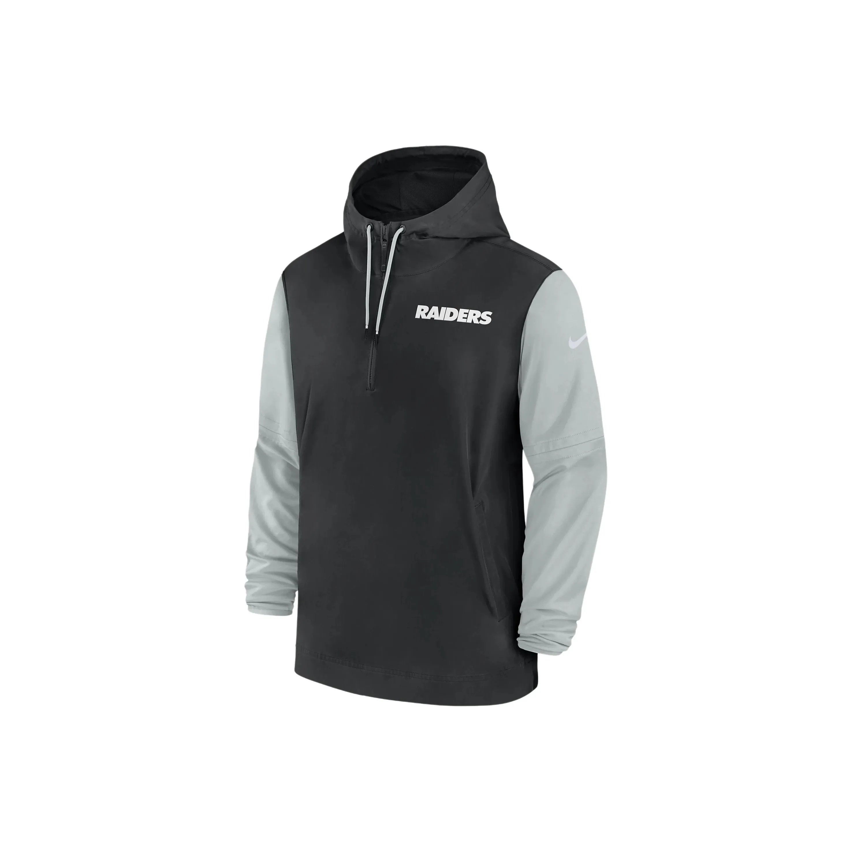 Nike Las Vegas Raiders Sideline Pre Game Player Men's Nike Nfl 1/2 Zip Hooded Jacket