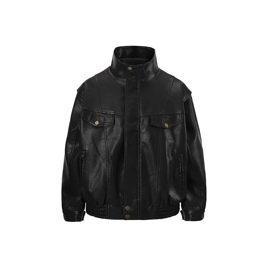 Zanzas Кожа Куртка Унисекс Черный