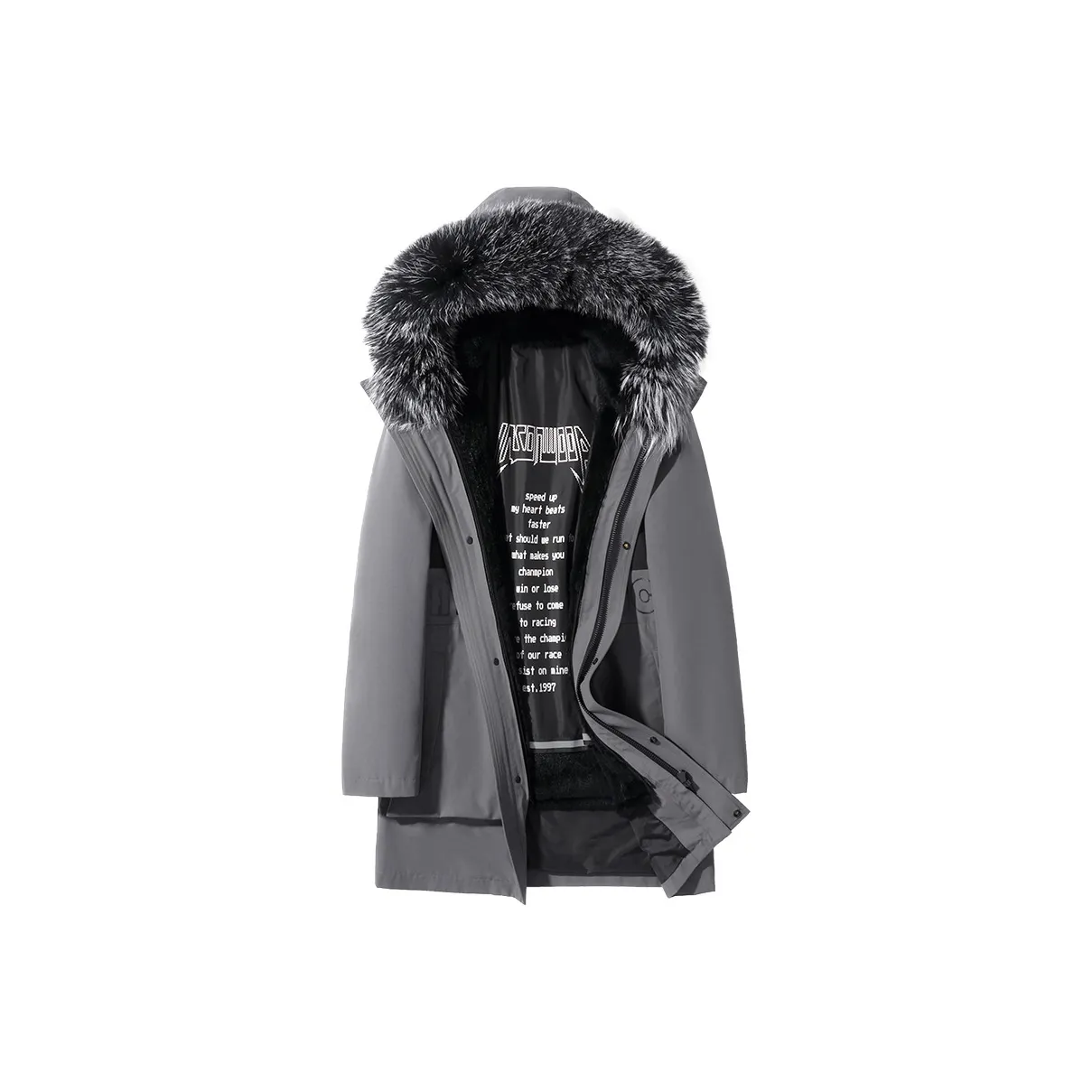 SINBOS Parka Coat Men's Gray Green