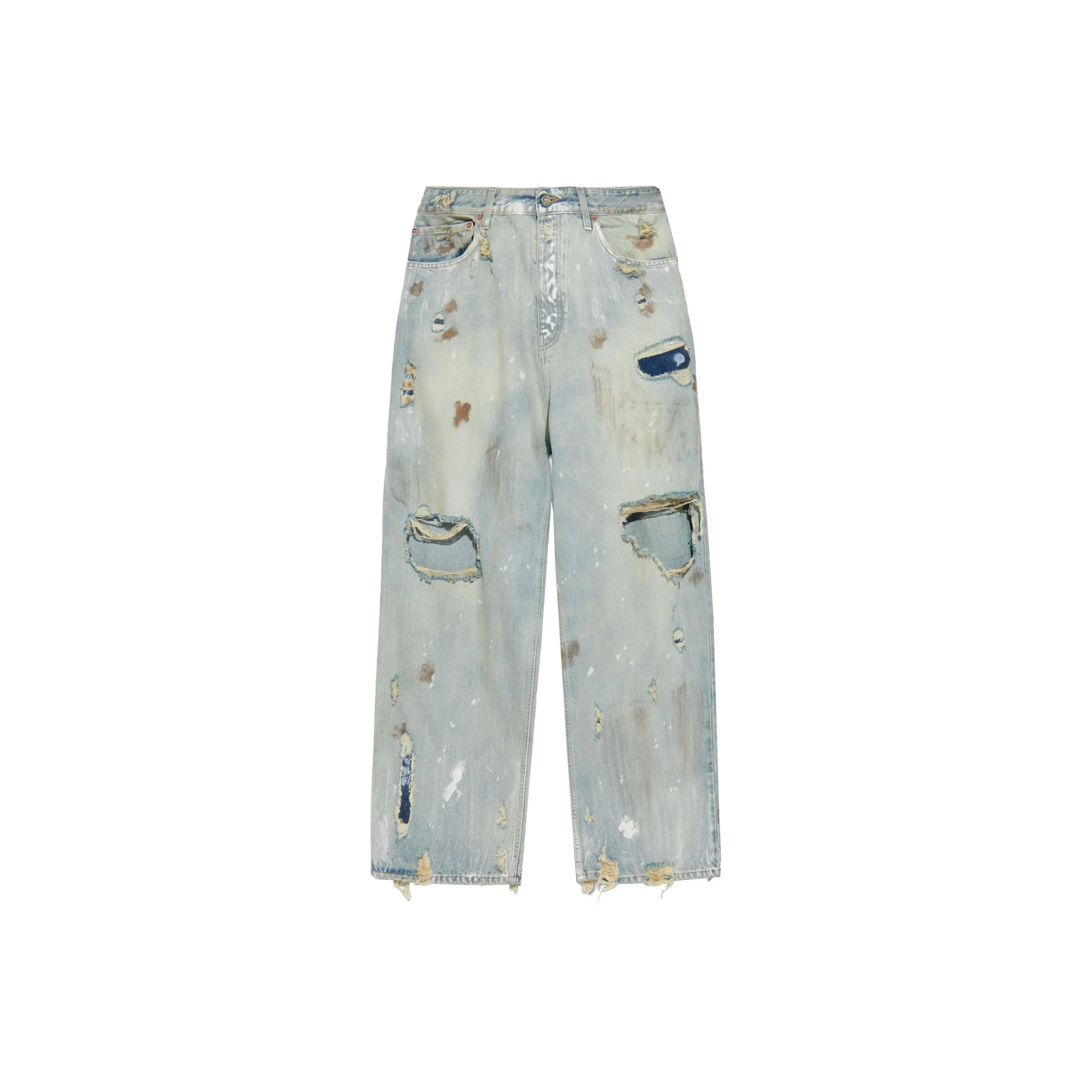 Vetements Trashed Baggy Jeans