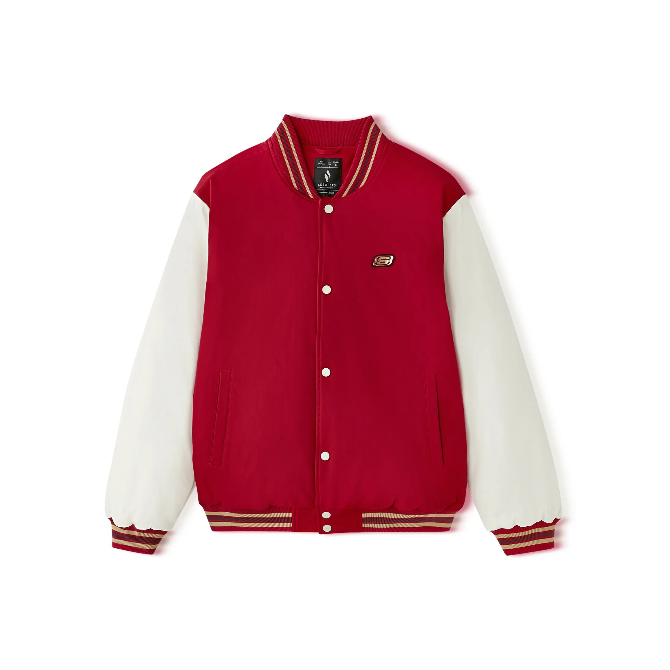 Skechers New Year Collection Sports Lifestyle Collection Бейсбольная куртка Унисекс Ягодно-красный