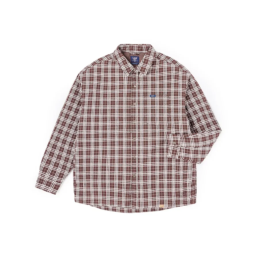 Мужская пуховая куртка Lee co-branded модель FW24 темно-коричневый цвет