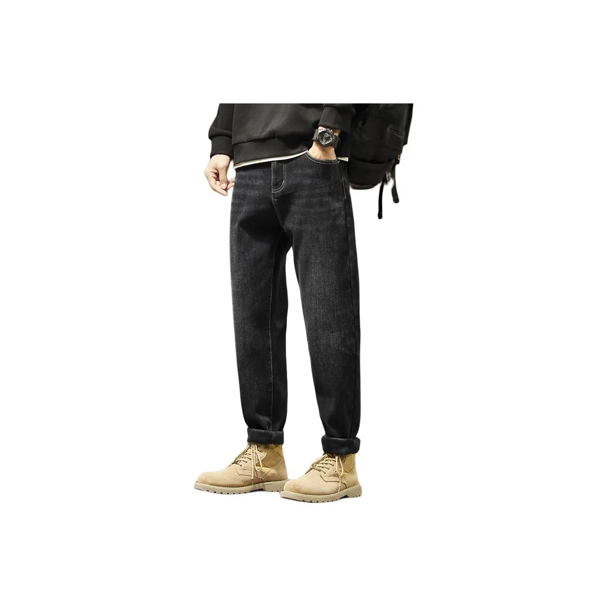 R13 Gerade Spaghetti jeans mit hohem Bund Blau