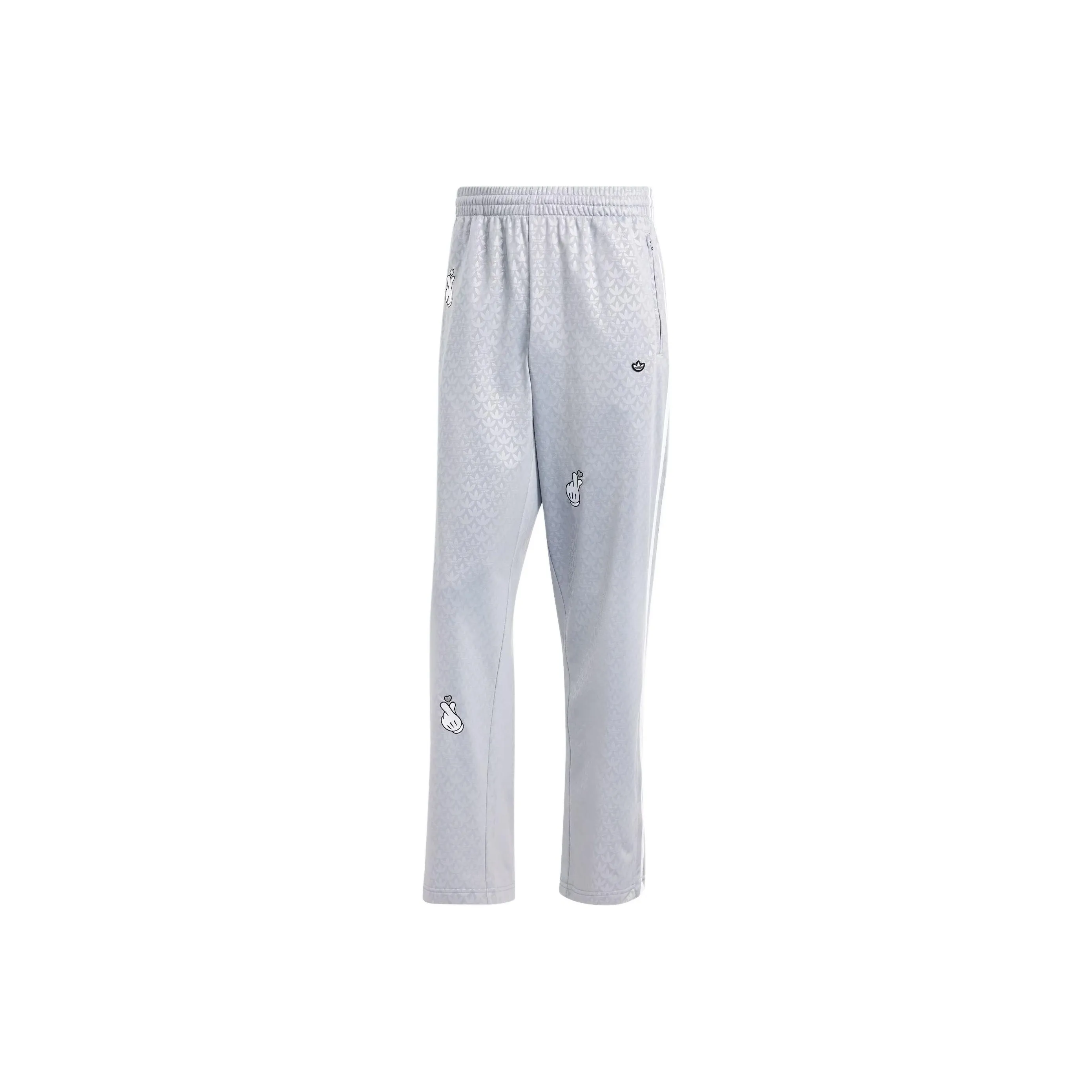 Adidas Originals x MILAOSHU Mickey Mouse Co brand Knitted Sports Pants Men's Gray