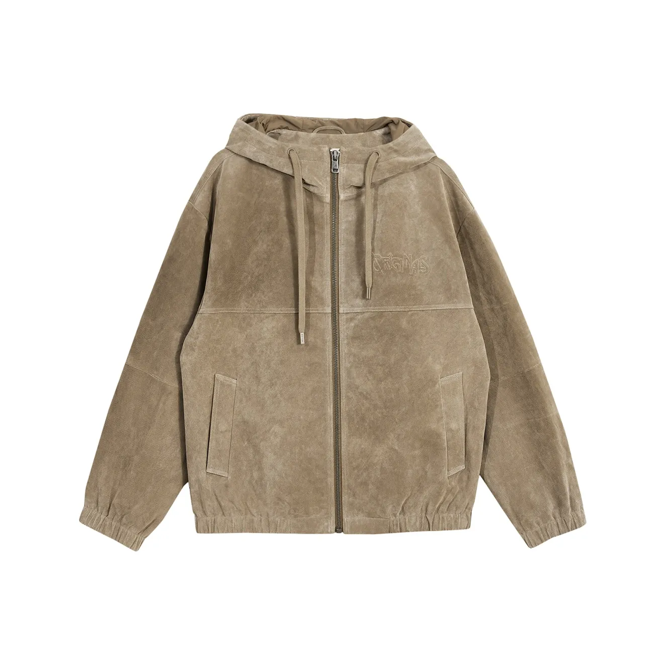 JACK JONES· Leather Jacket Men's Khaki