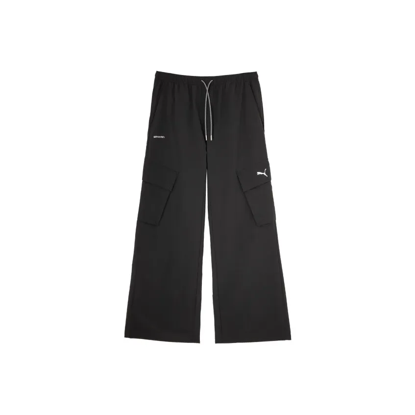 PUMA x KONGSHANJI LIANMINGKUAN Вязаные тренировочные брюки мужские черные