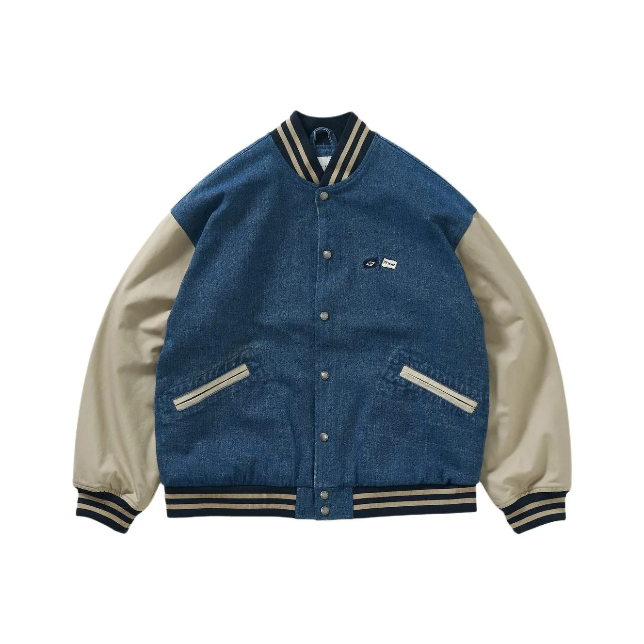 714STREET Куртки Пальто Унисекс Джинсовый Синий