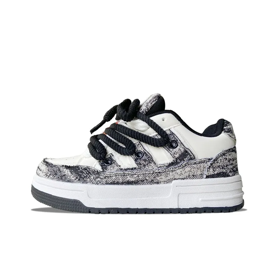 MQGAll Противоскользящие Устойчивые к износу Дышащие Низкие Кроссовки для скейтбординга Унисекс Черный Белый