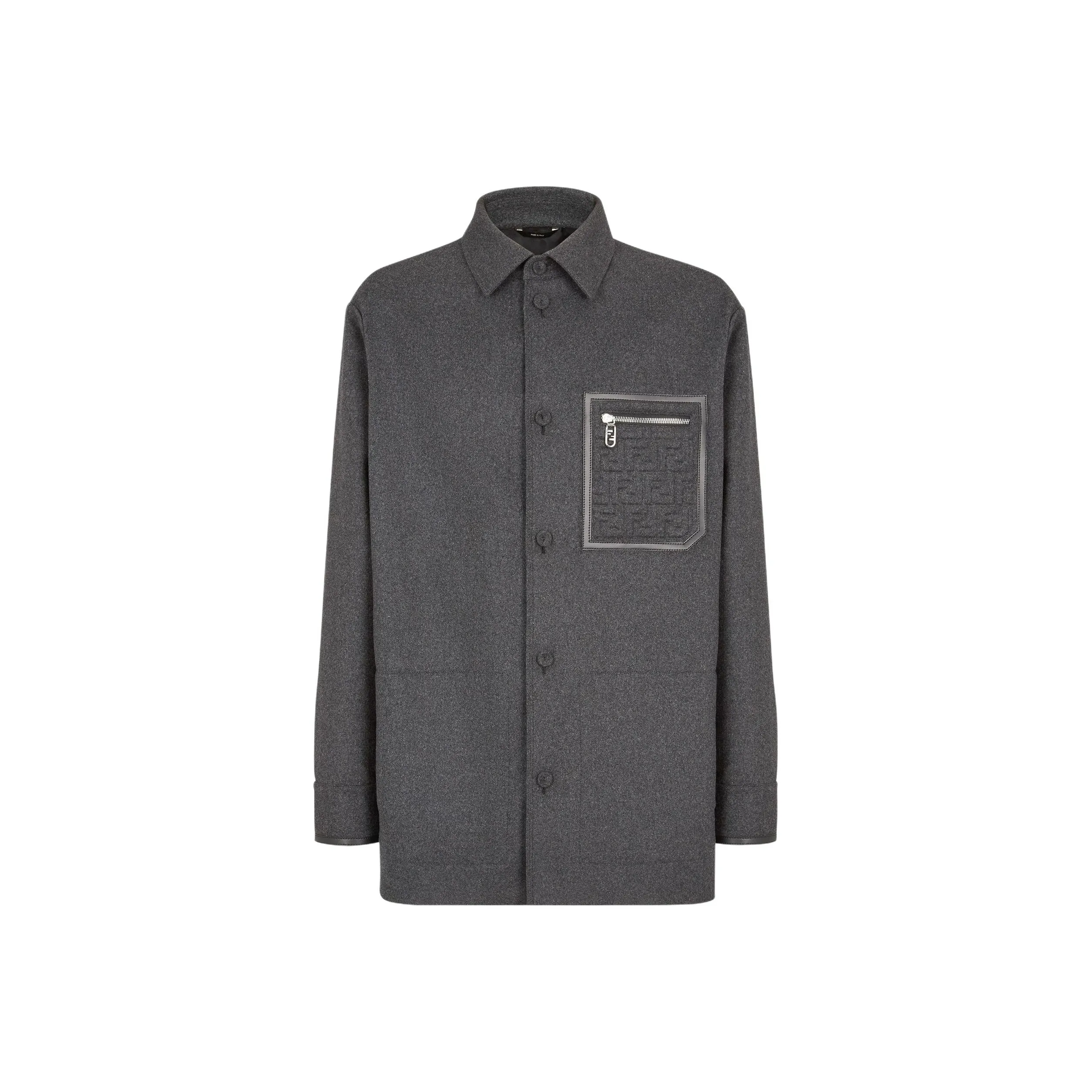 FENDI Logo Detailed Collared Jacket