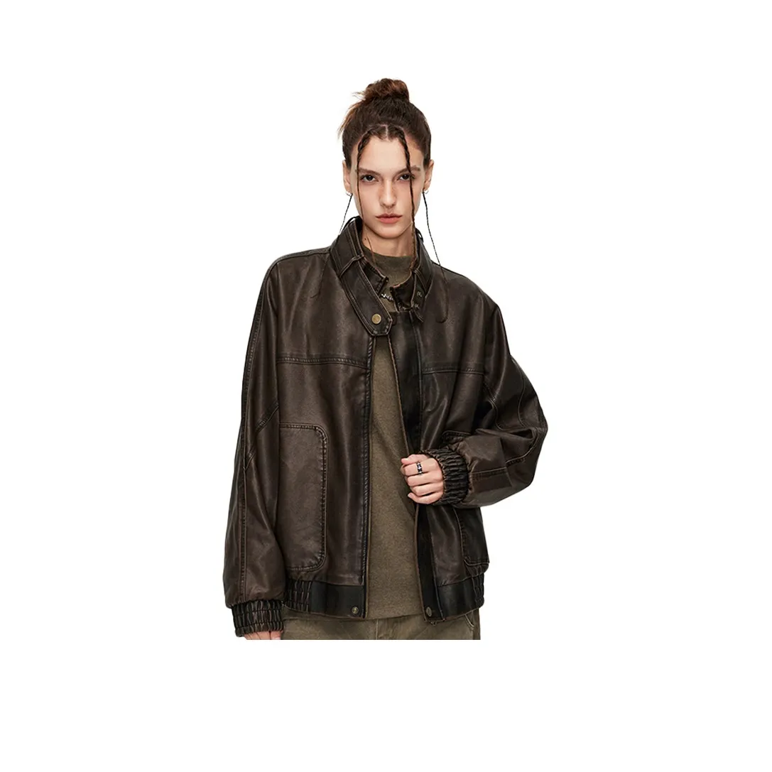GTRG Leather Jacket Unisex Dark Brown