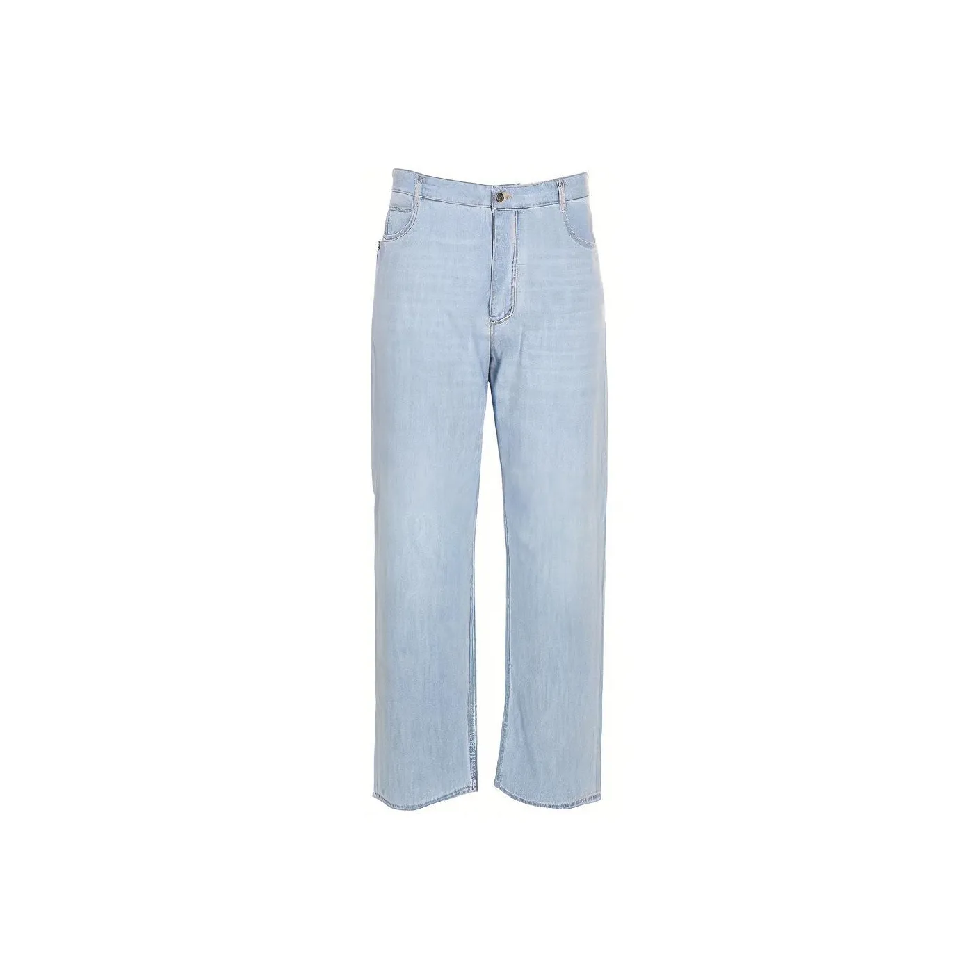 Bottega Veneta Logo Patch Straight Leg Jeans