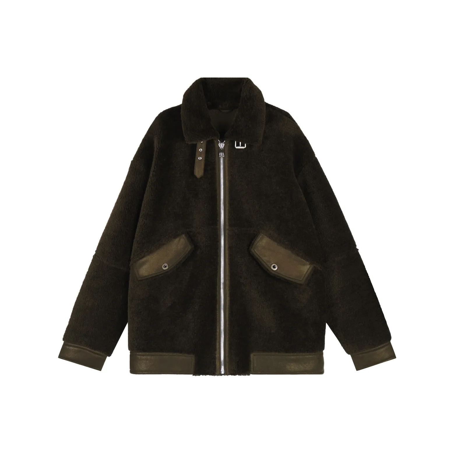 WILD LEADER Leather Jacket Unisex Green